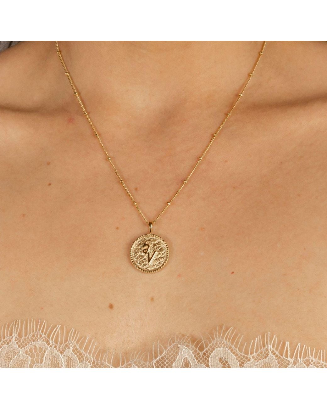 Claire Hill Designs Metallic Inspire Shorthand Coin Necklace