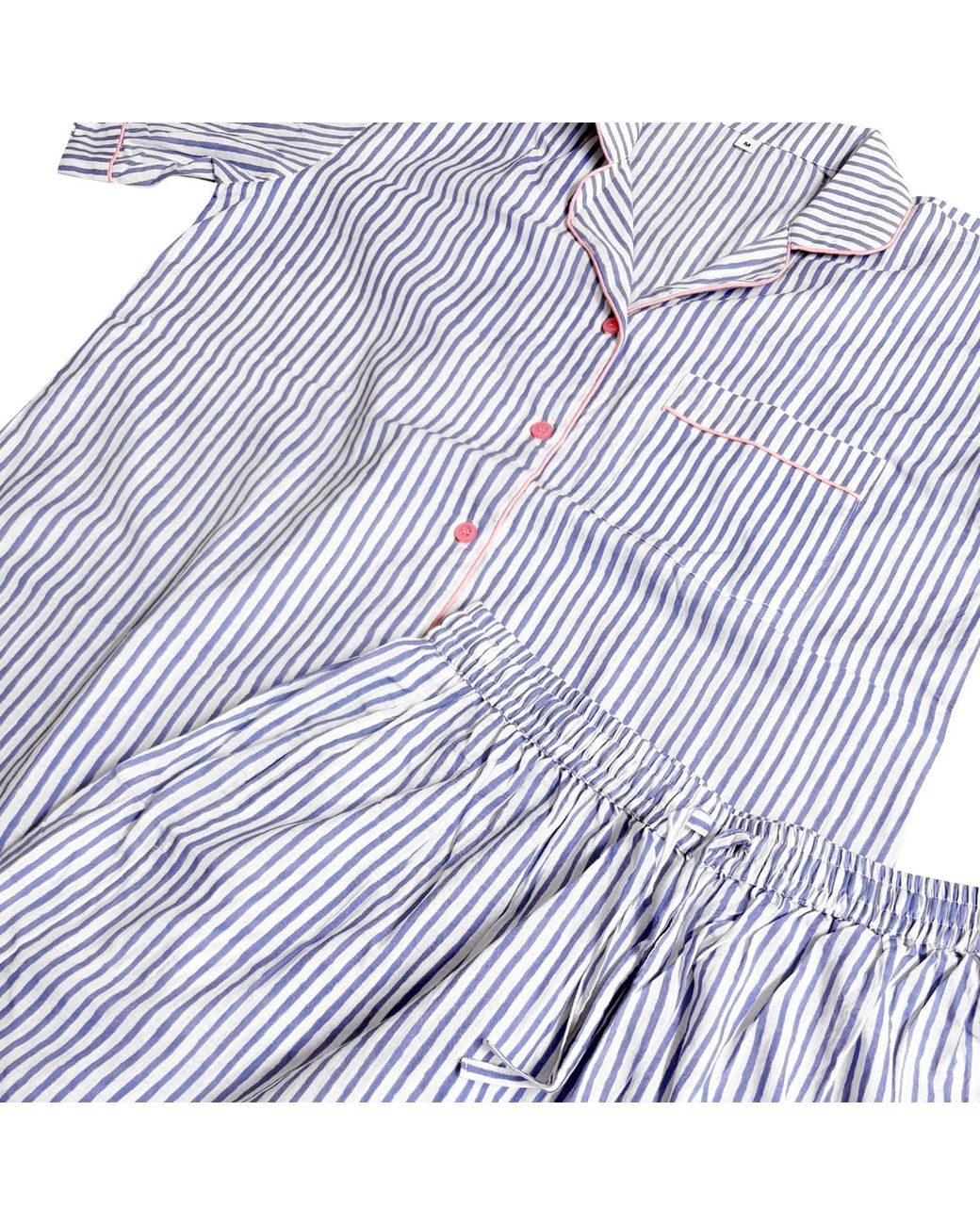 Lilly Loves Blue Stripe Pajama Set