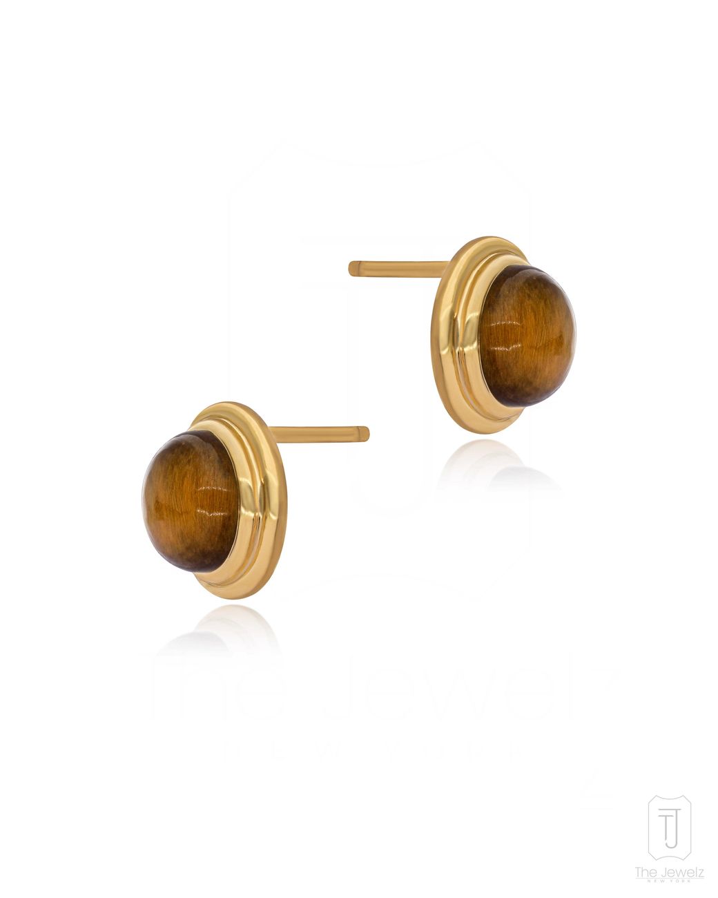 The Jewelz Metallic Tigers Eye Singularity 925 Studs For Gifting