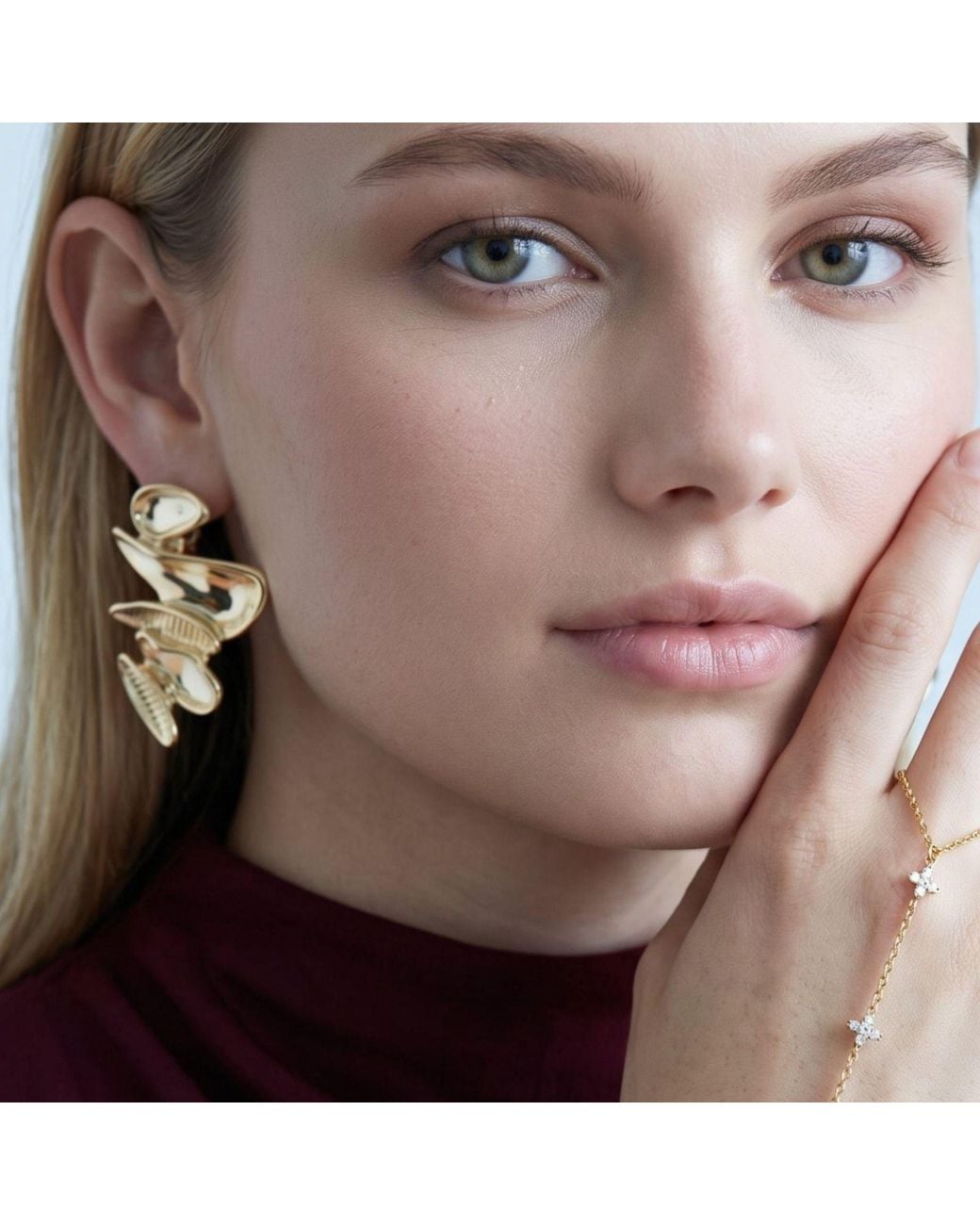 Uchi and Soto Metallic Kin Sculptural Earrings