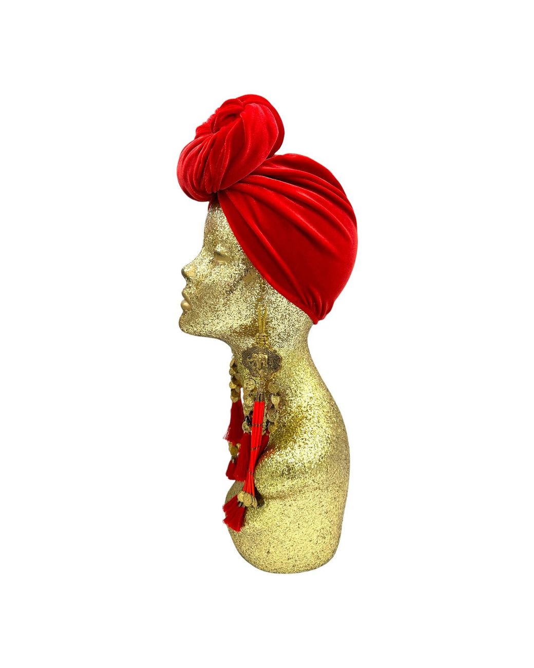 Julia Clancey Red Ruby Dream Velour Turban