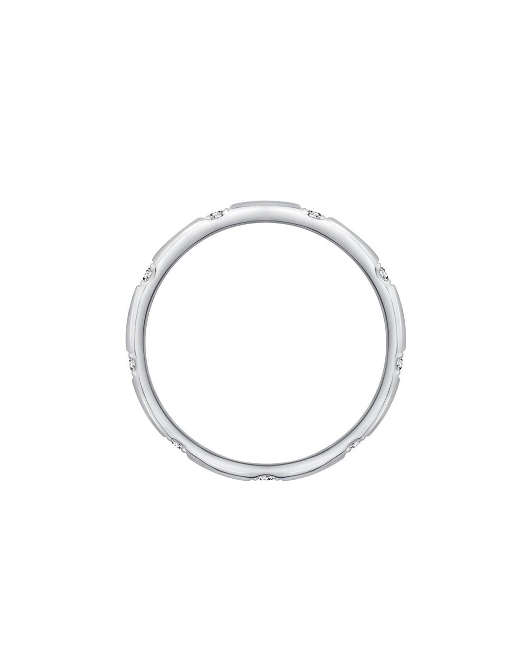 Diamonbliss Metallic Stackable Station Stackable Band Ring