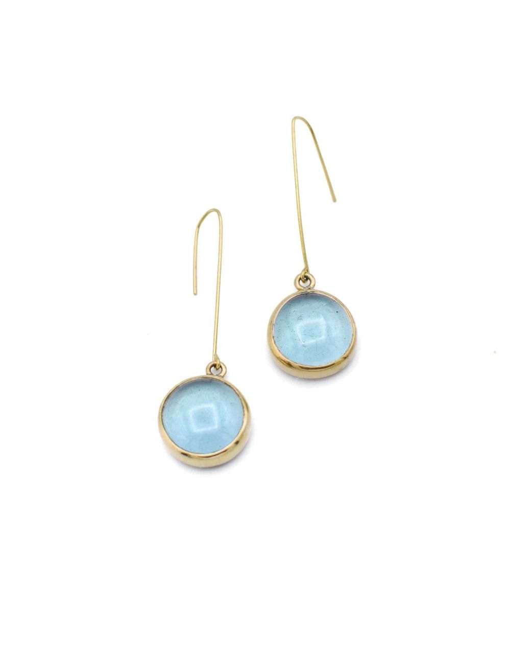 Lala Salama Blue Glass Droplet Earrings