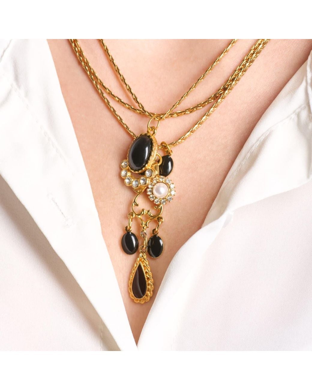 Caramel Vintage Jewellery Metallic Dawn Necklace