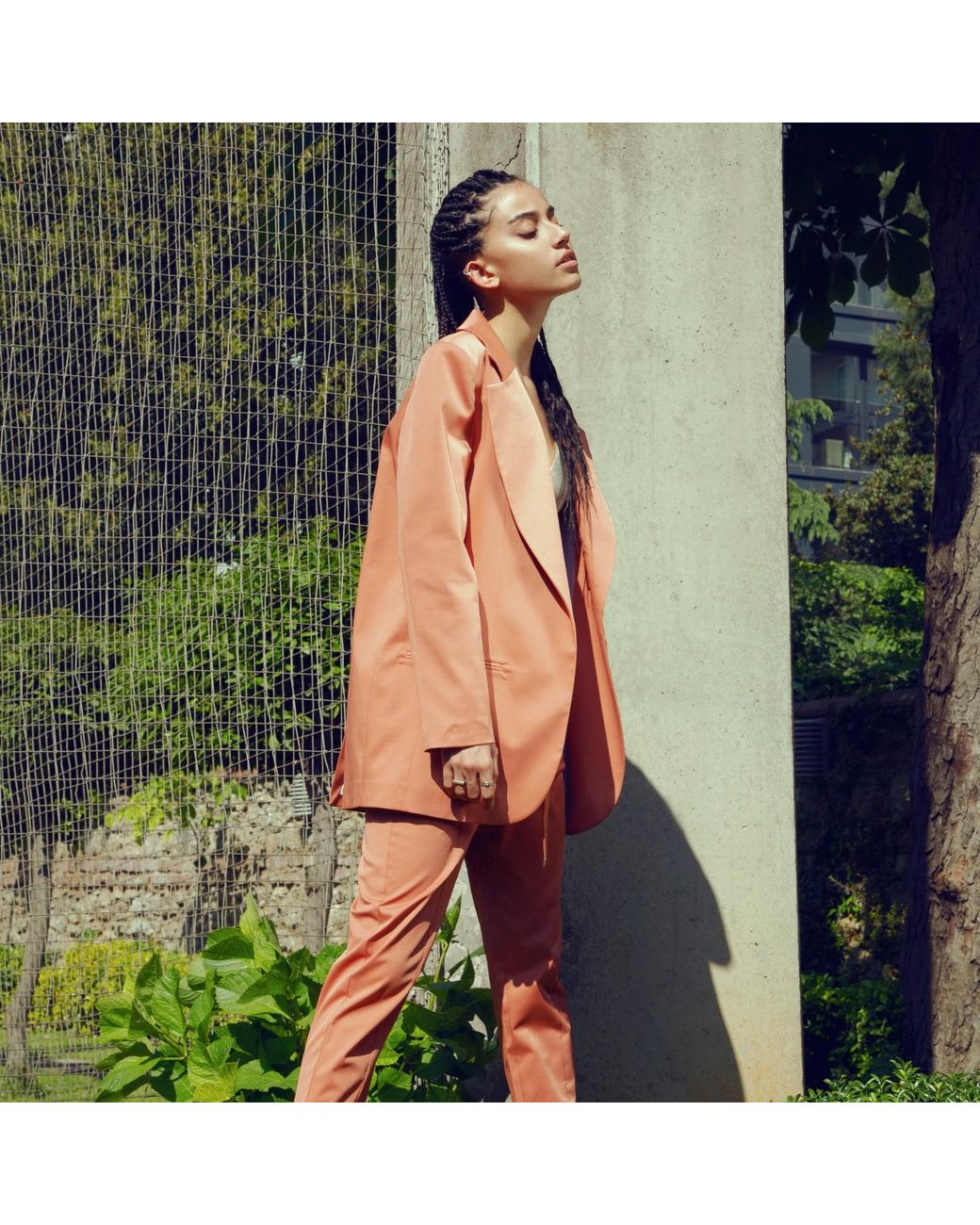 Mirimalist Metallic Janset Copper Blazer