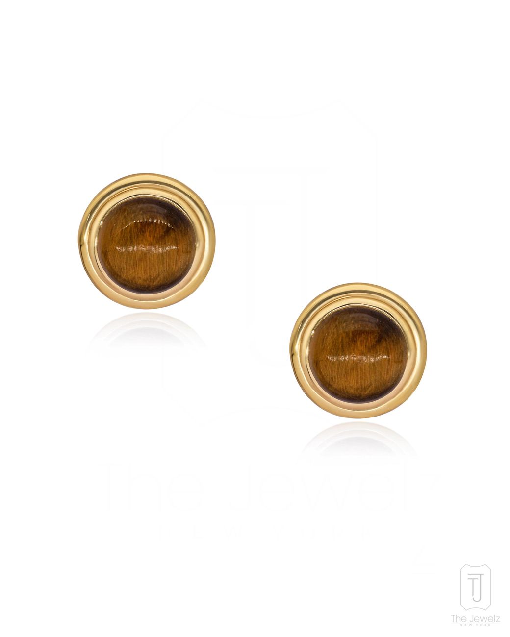 The Jewelz Metallic Tigers Eye Singularity 925 Studs For Gifting