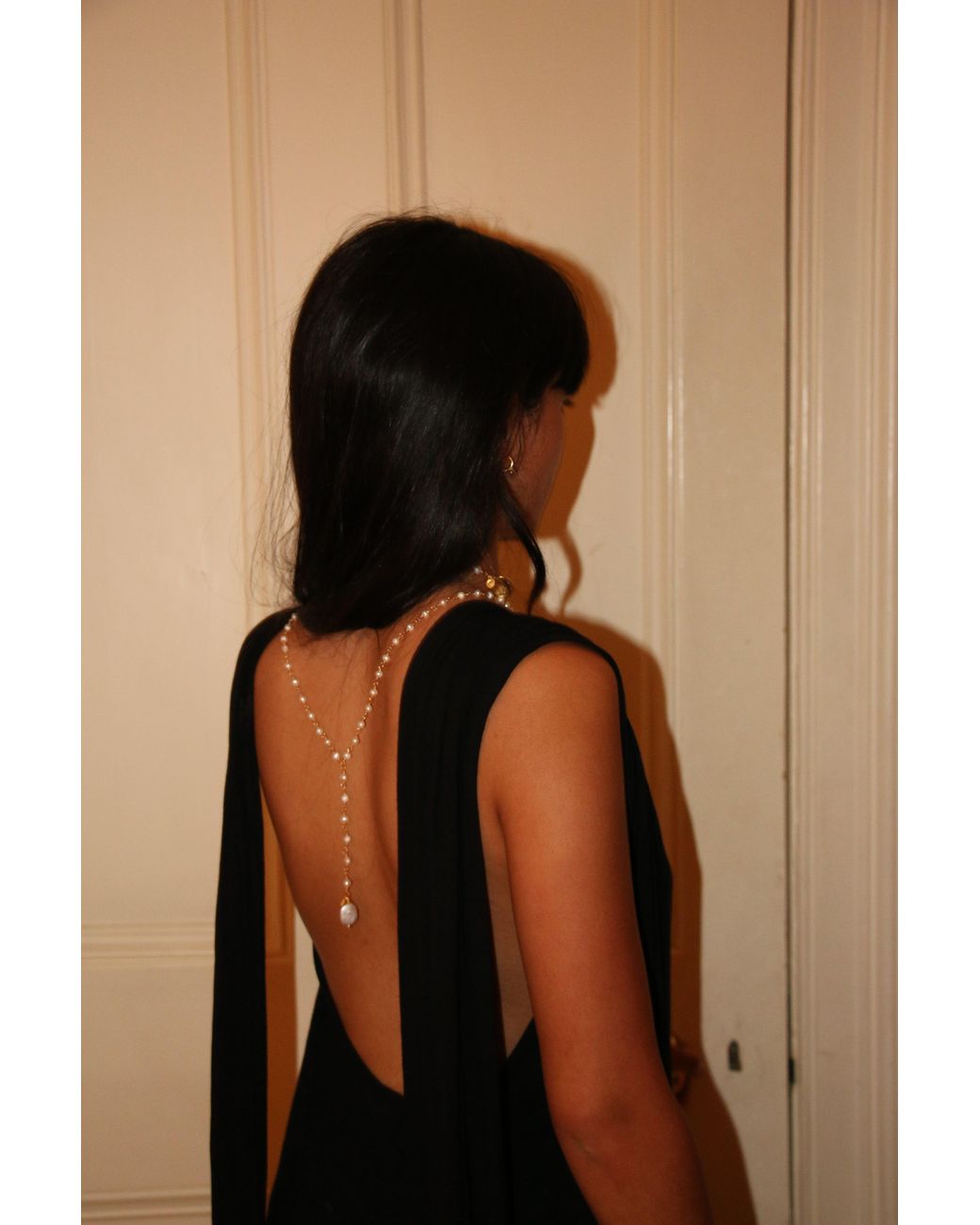 Iris London Metallic Aria Lariat Necklace