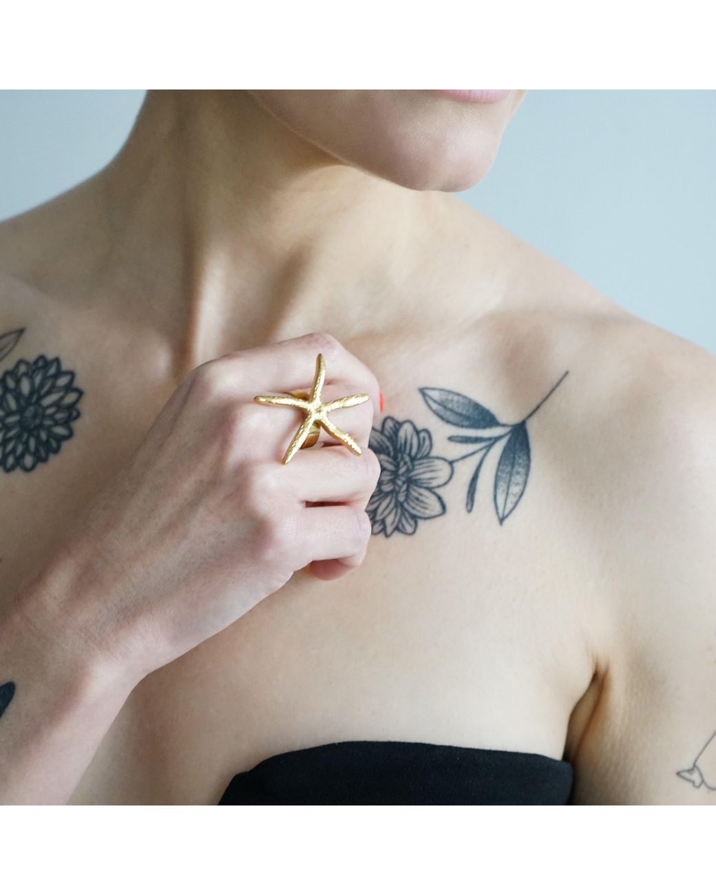 Smilla Brav Metallic Ring Seestern