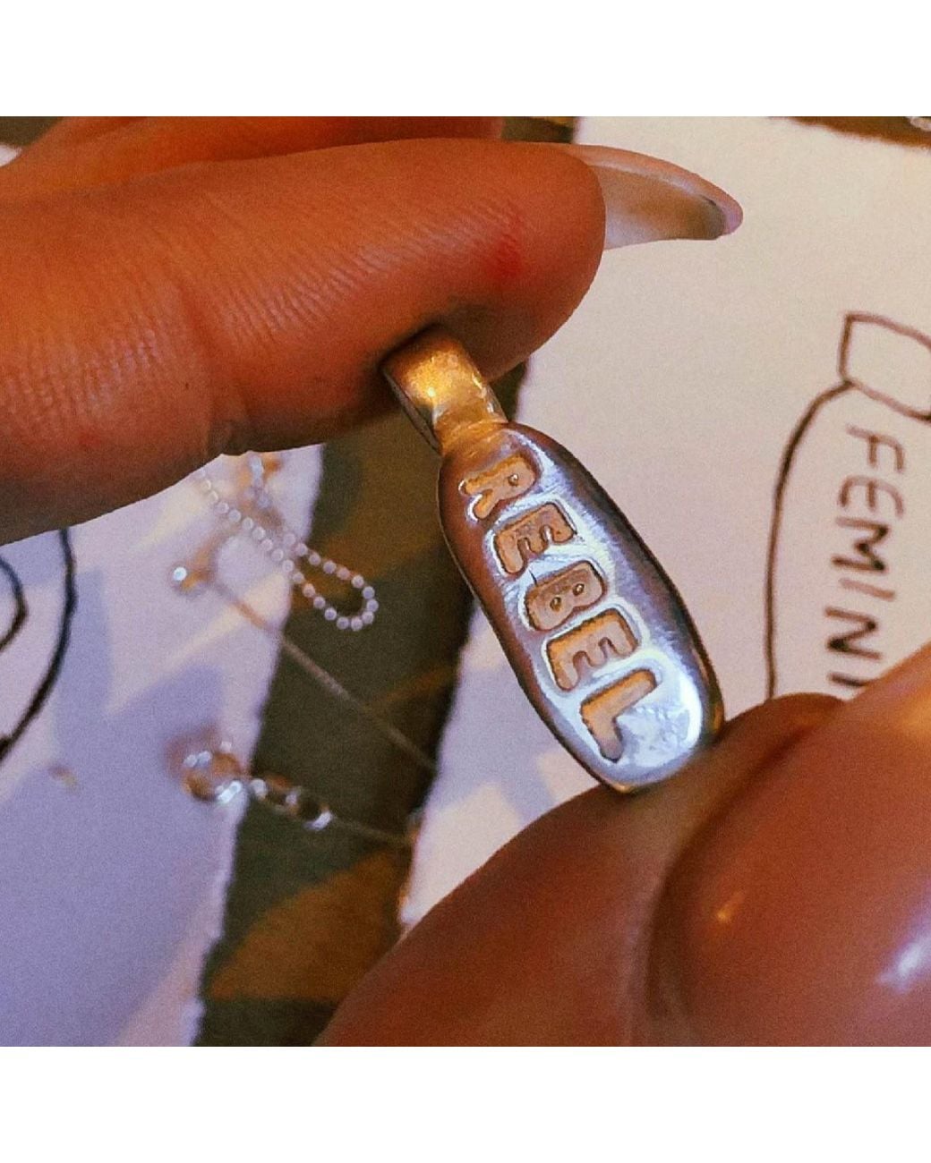 The Lila Lobster Metallic Rebel Charm