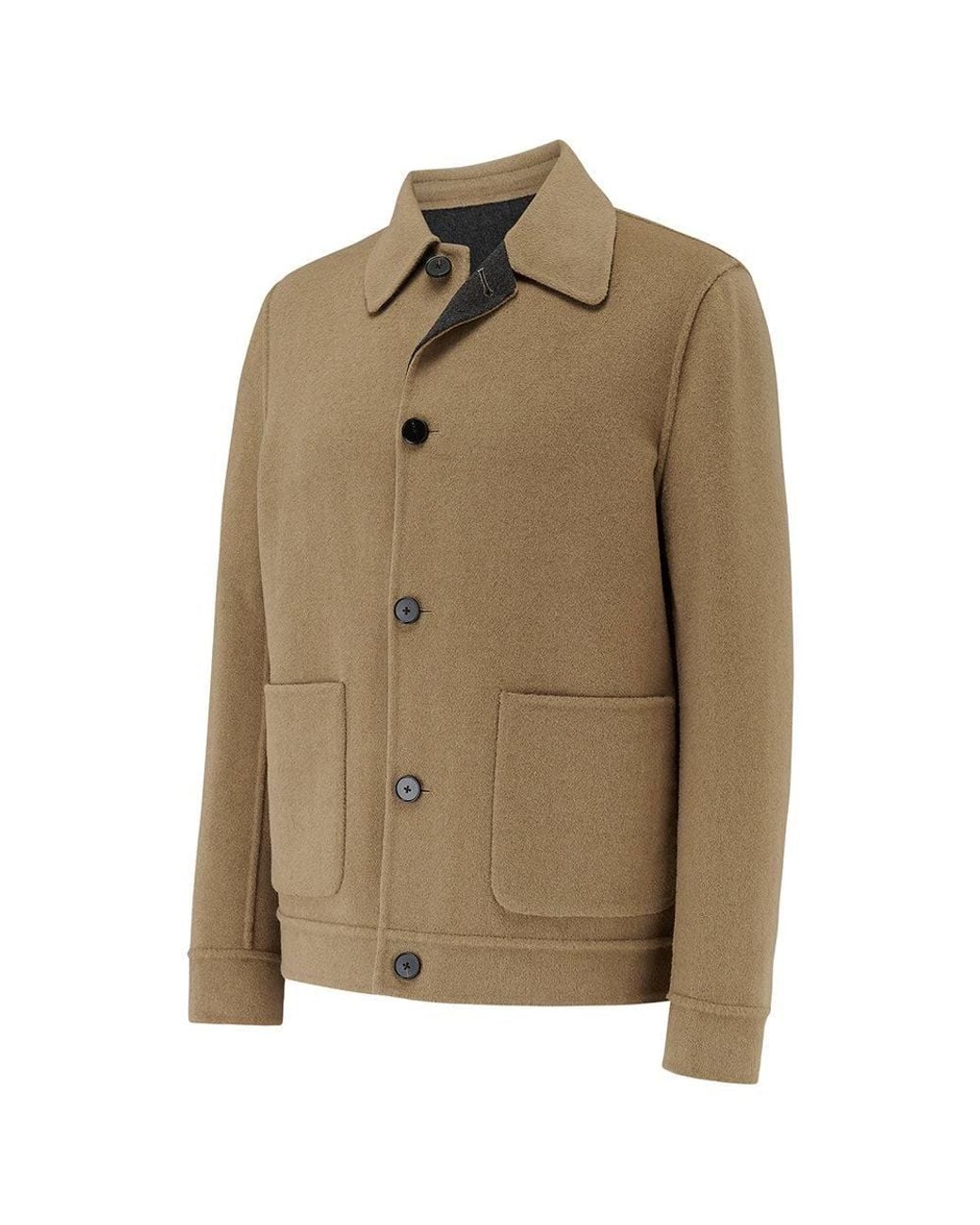 Guards London Green Irish Reversible Wool Blend Jacket for men