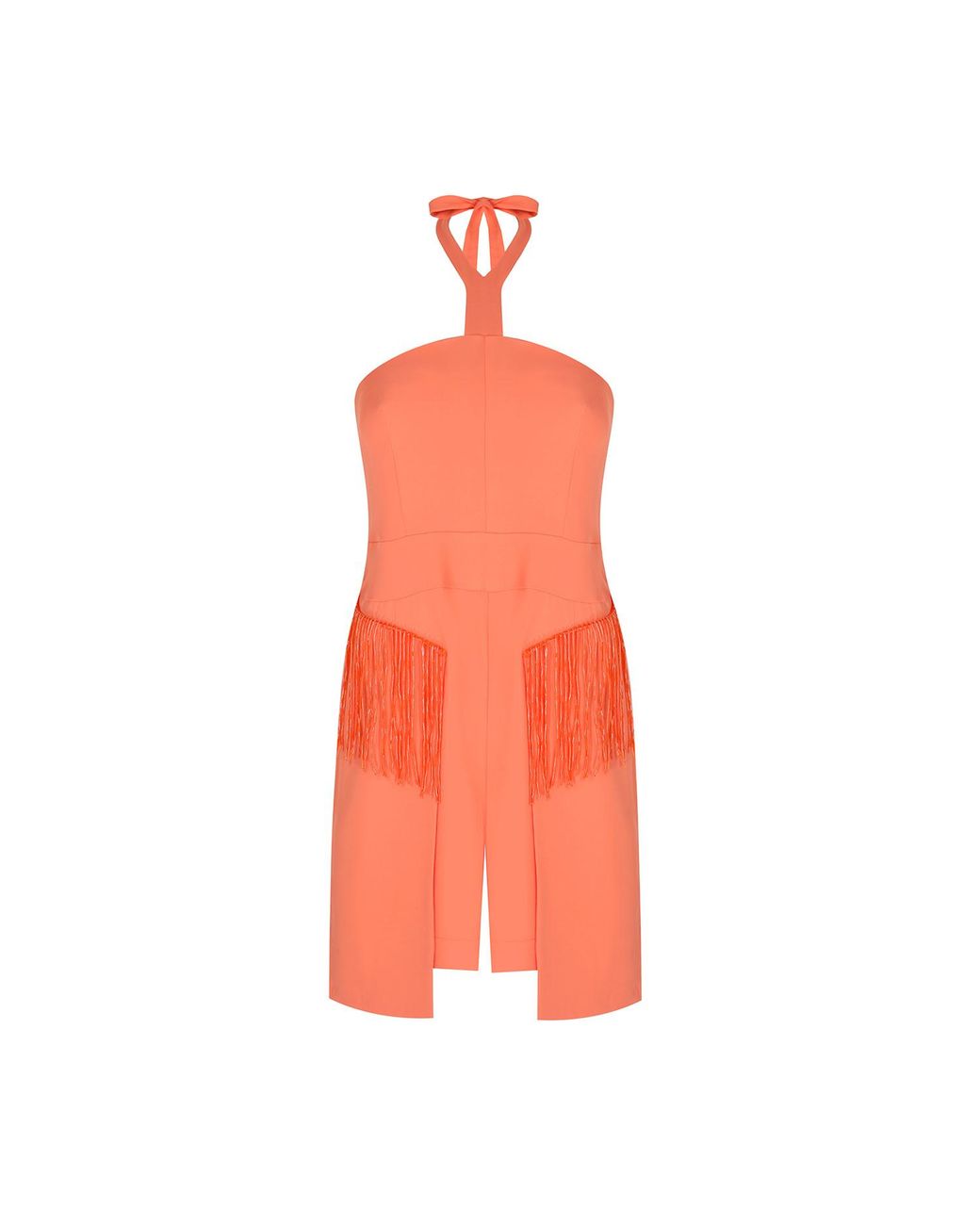 Madebyza Orange Coral Fringed Jumpsuit