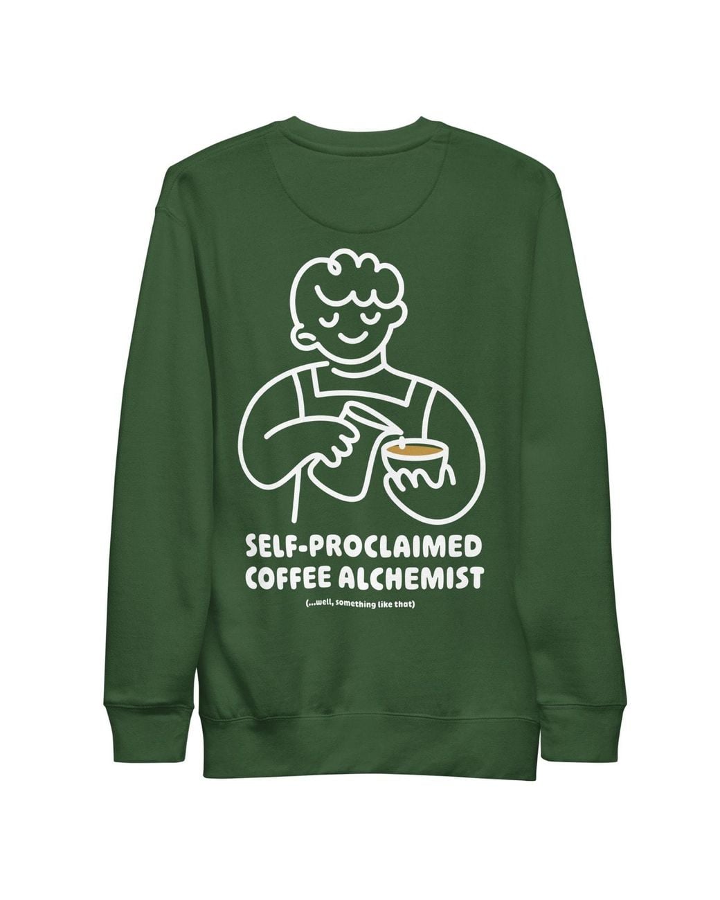 Anchor and Crew Green Forest Gustatory Coffee Alchemist Cotton Blend Embroidered Sweatshirt