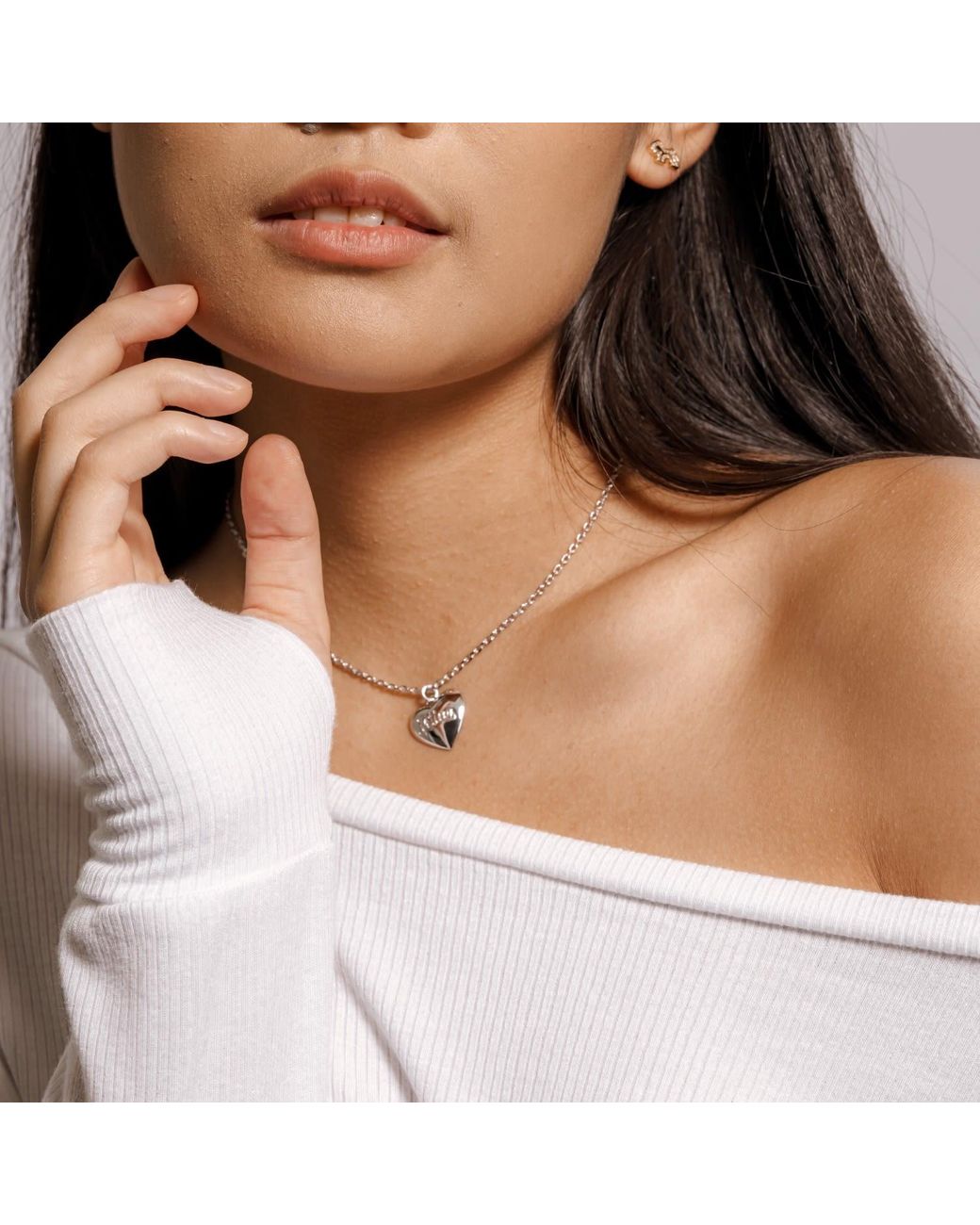 Cloud Haven Metallic A Pittie Has My Heart Necklace