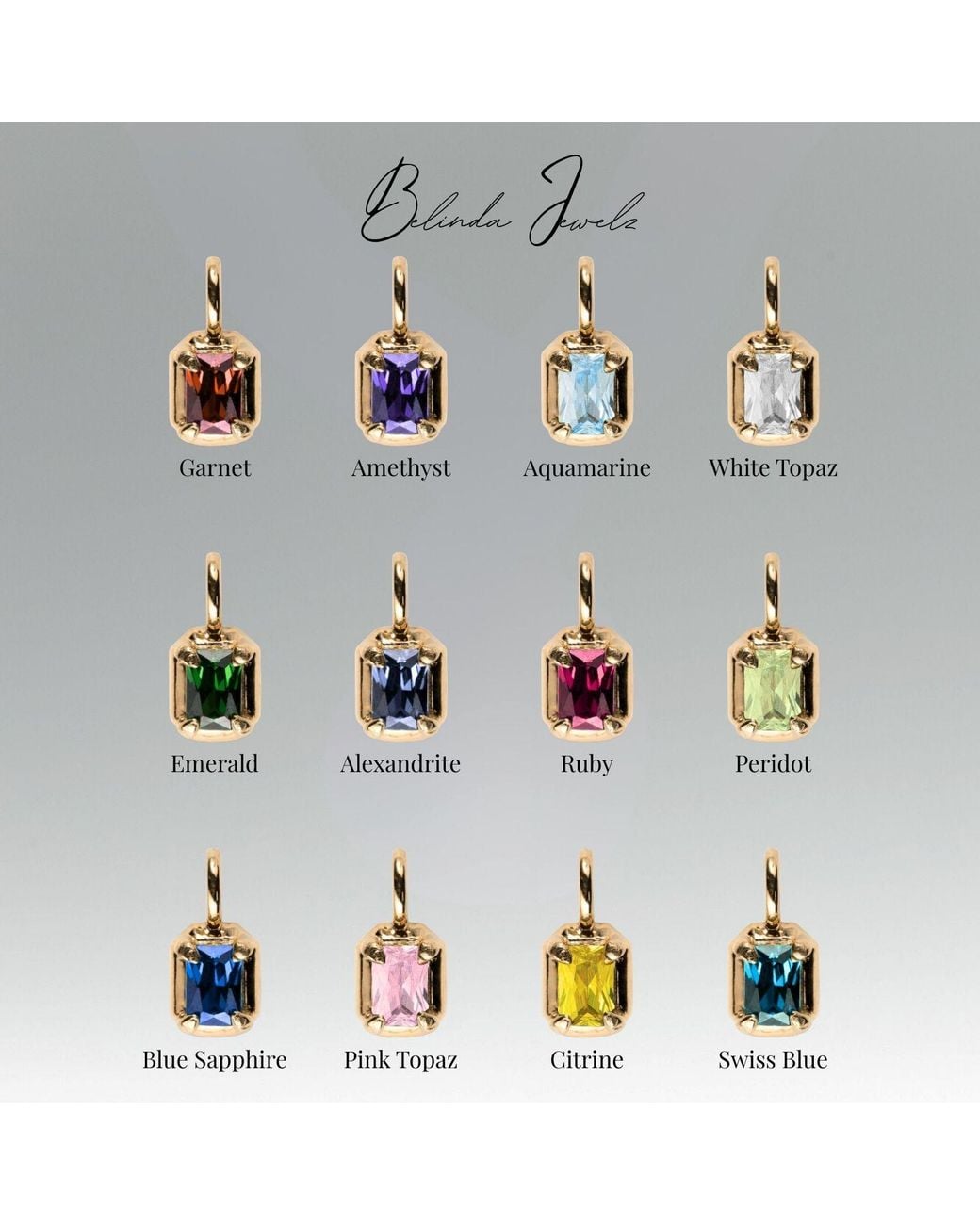 Belinda Jewelz Pink Garnet Birthstone Charm