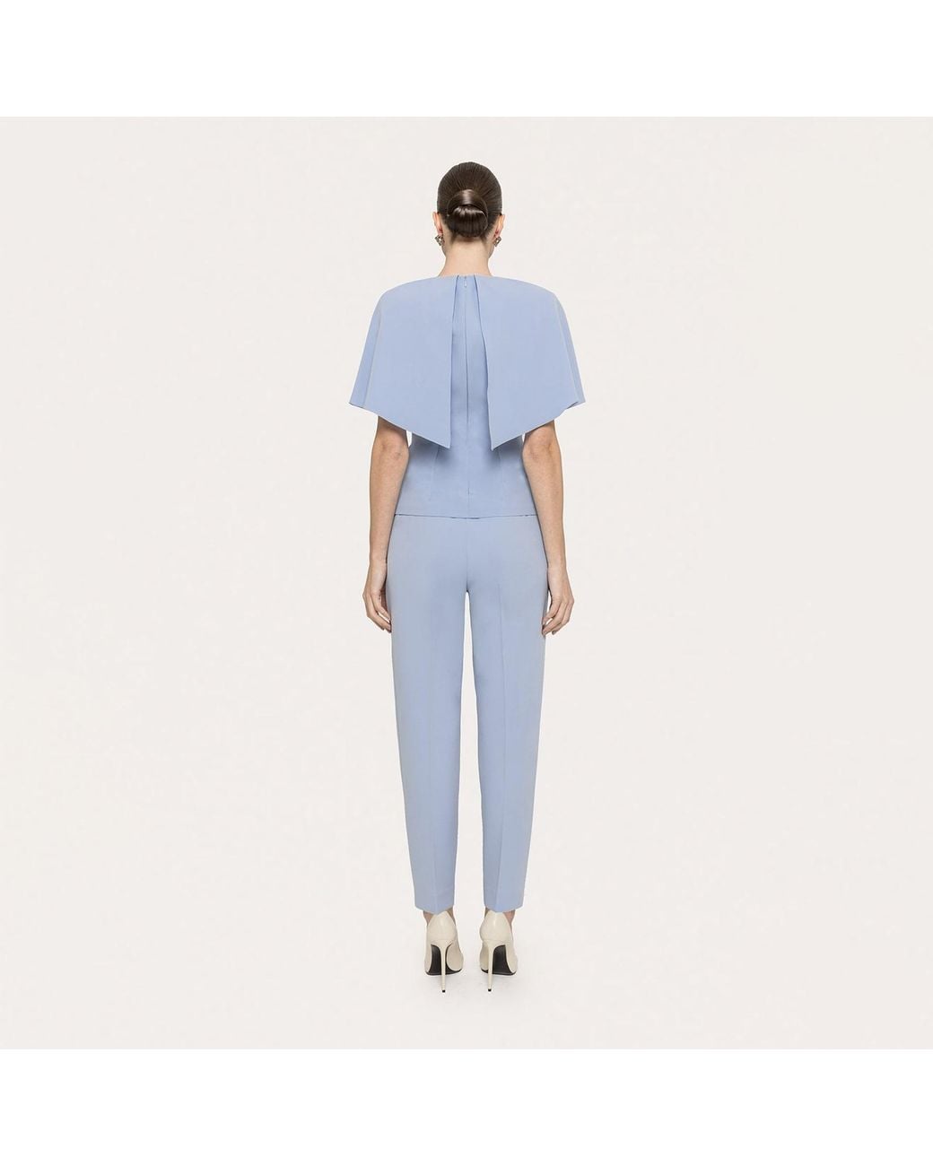 Nissa Blue Cape-Design Top