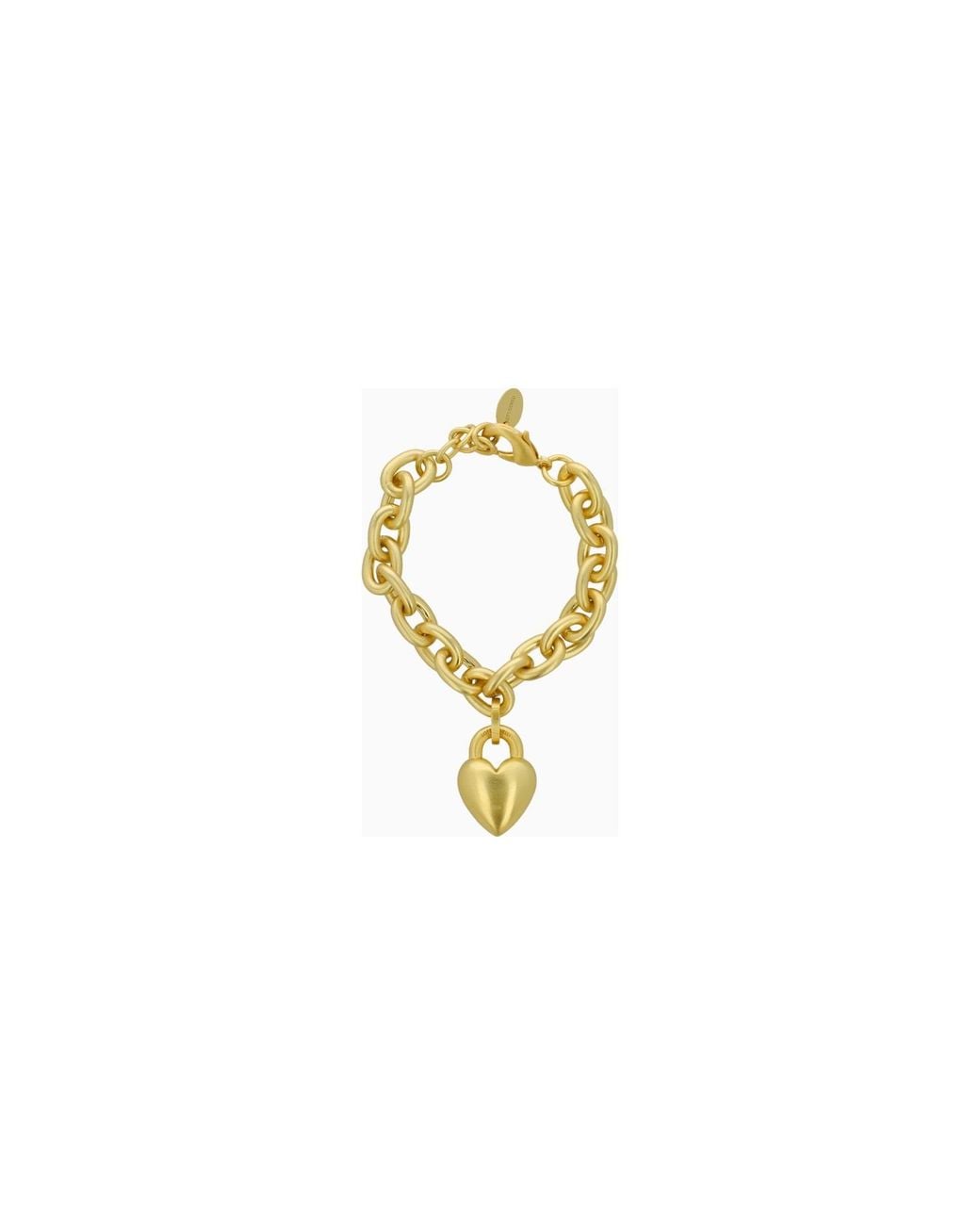 LOTT.gioielli Metallic Link Love With Heart Bracelet M