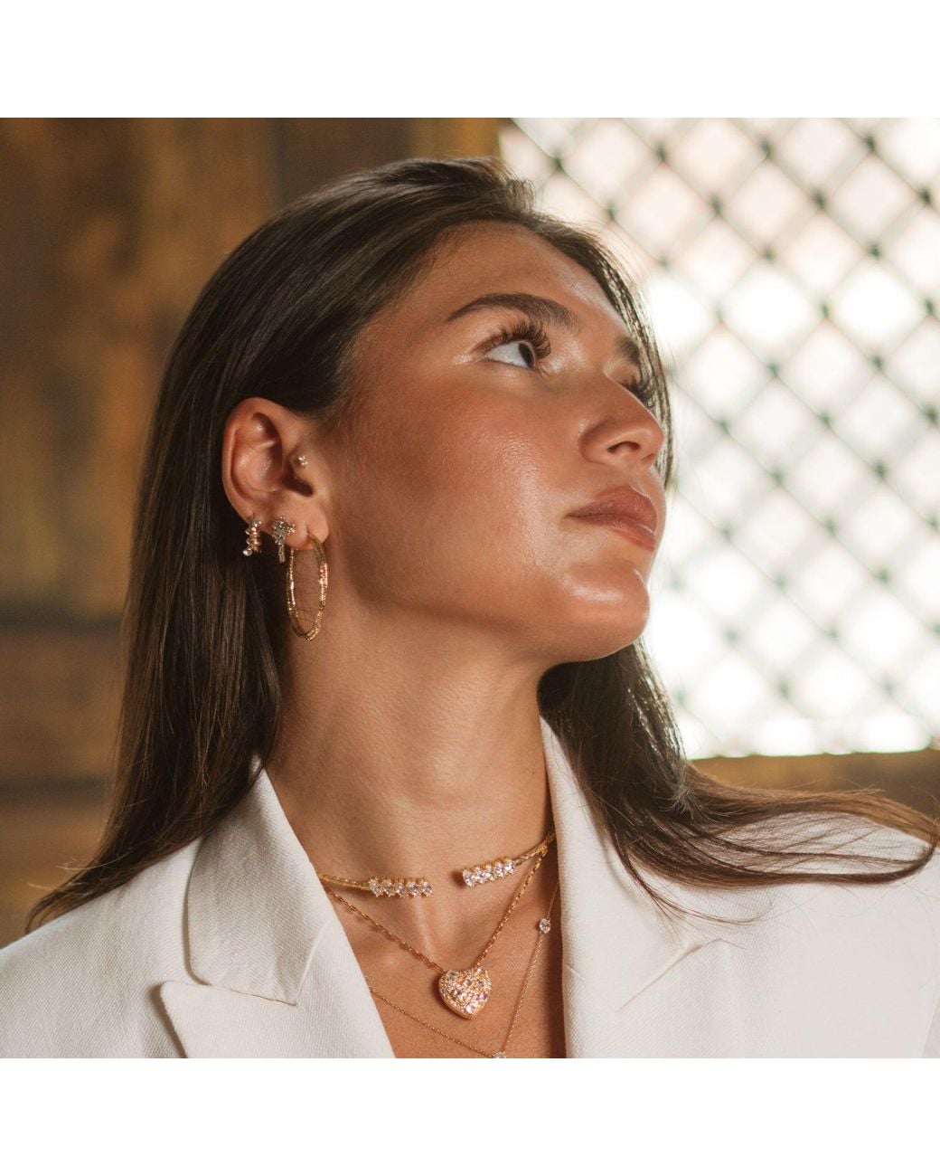 Ebru Jewelry Metallic Eternal Twist Double Strand Hoop Earrings