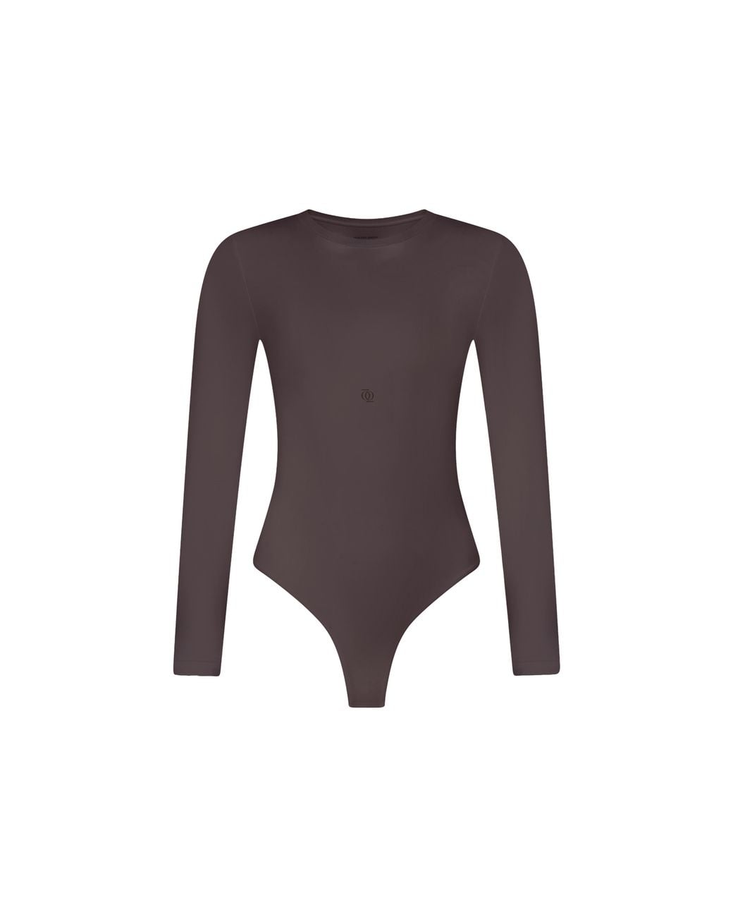 GOD SAVES QUEENS Brown Second Skin Long Sleeve Crew-Neck Bodysuit Doppio