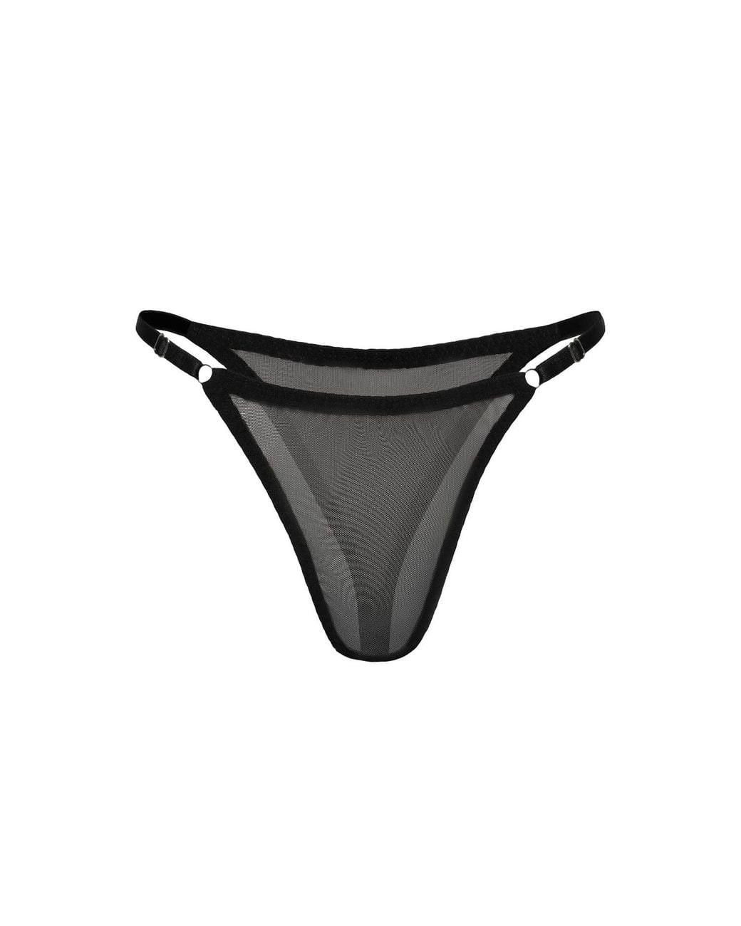 Daily Underwear Gray Adjustable String Panties Base