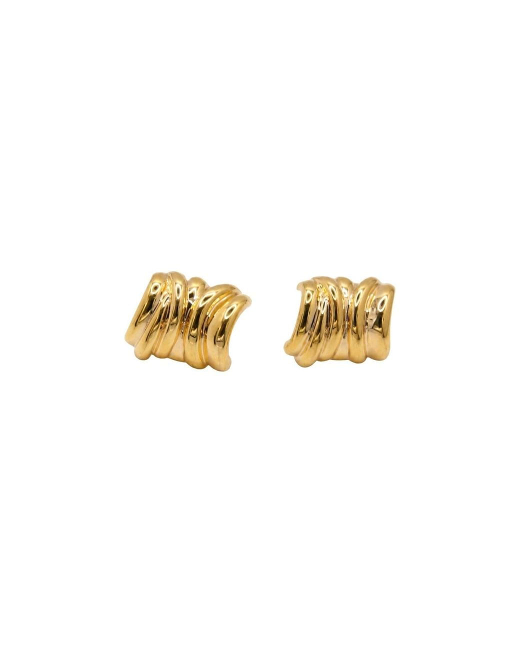 Uchi and Soto Metallic Kin Molten Structured Stud Earrings