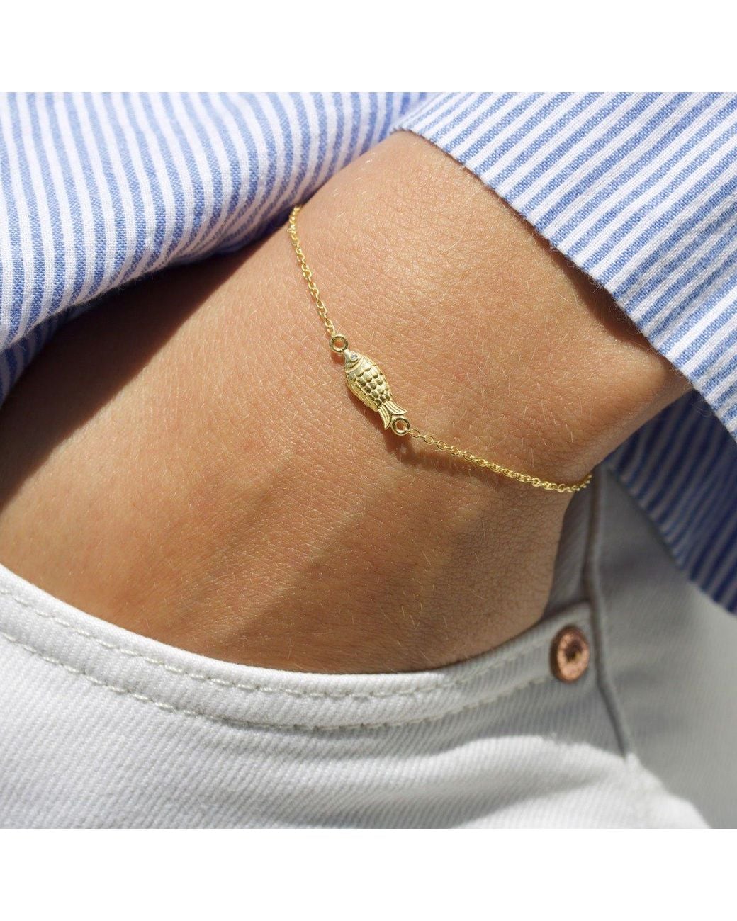 With Love Darling Metallic Fish Bracelet
