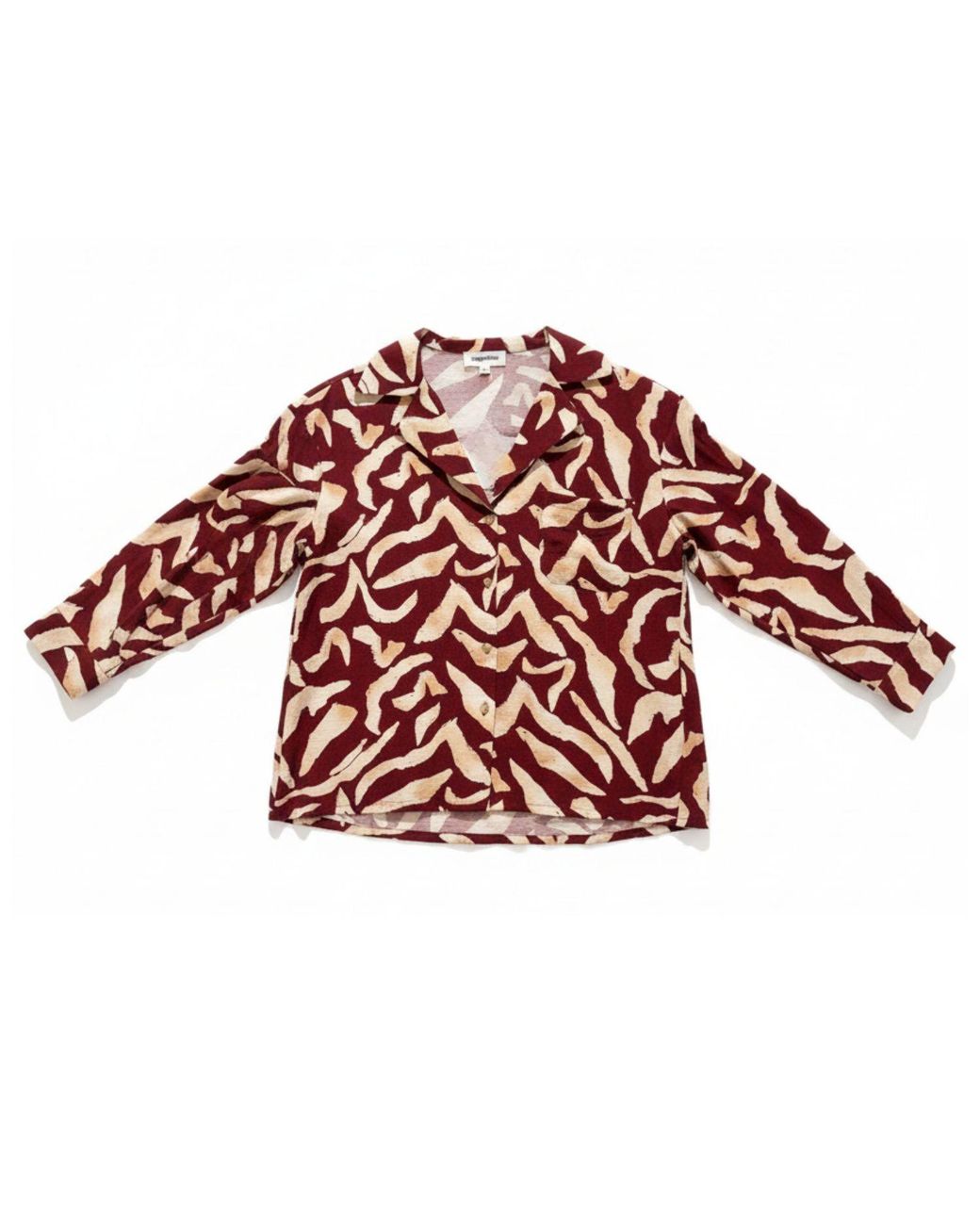 LAtelier London Abstract Print Collared Blouse