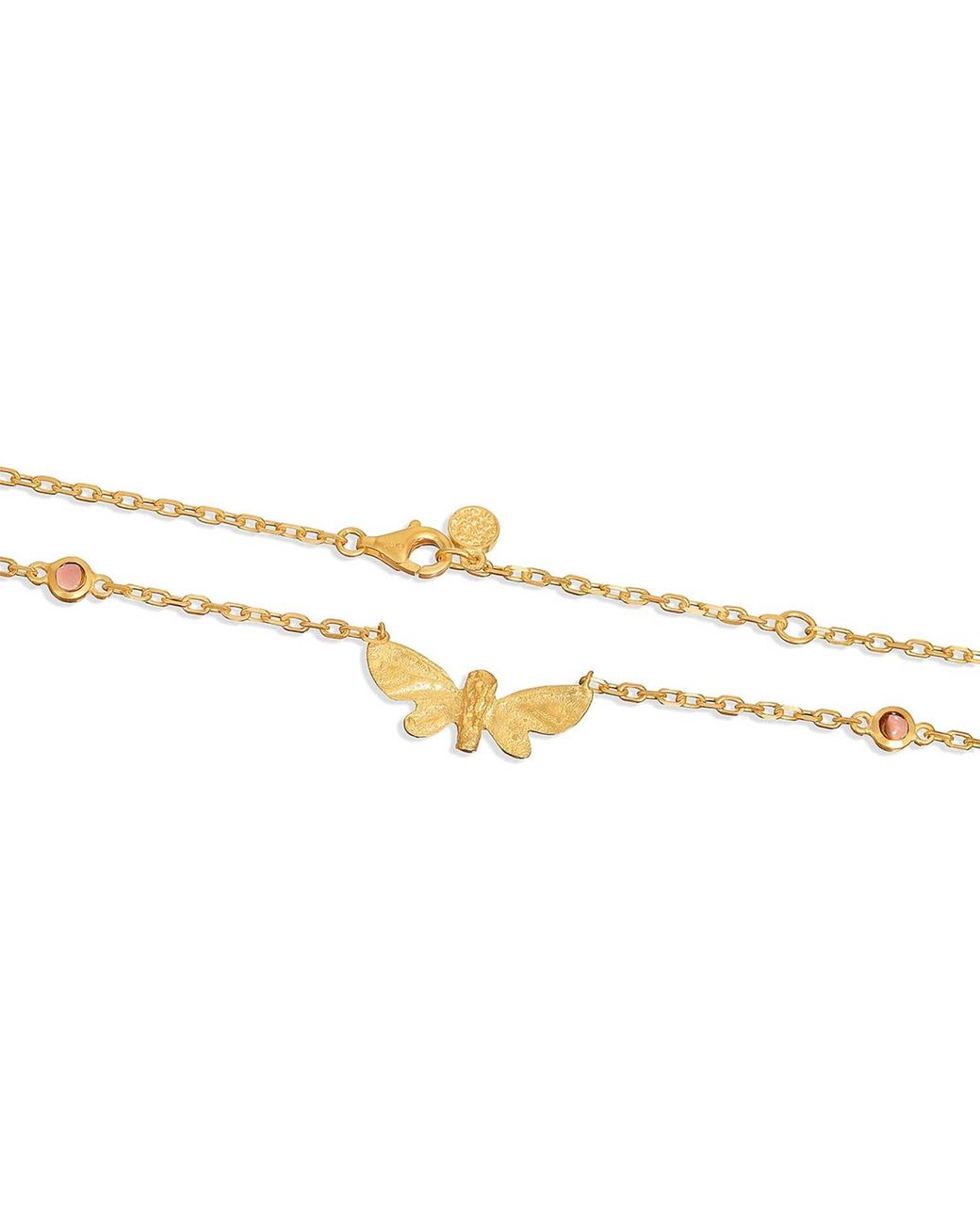 Moon London Metallic Joy Butterfly Gemstone Necklace