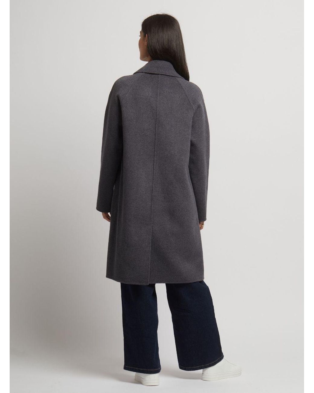 Guards London Blue Flora Wool Cashmere Double Breasted Coat