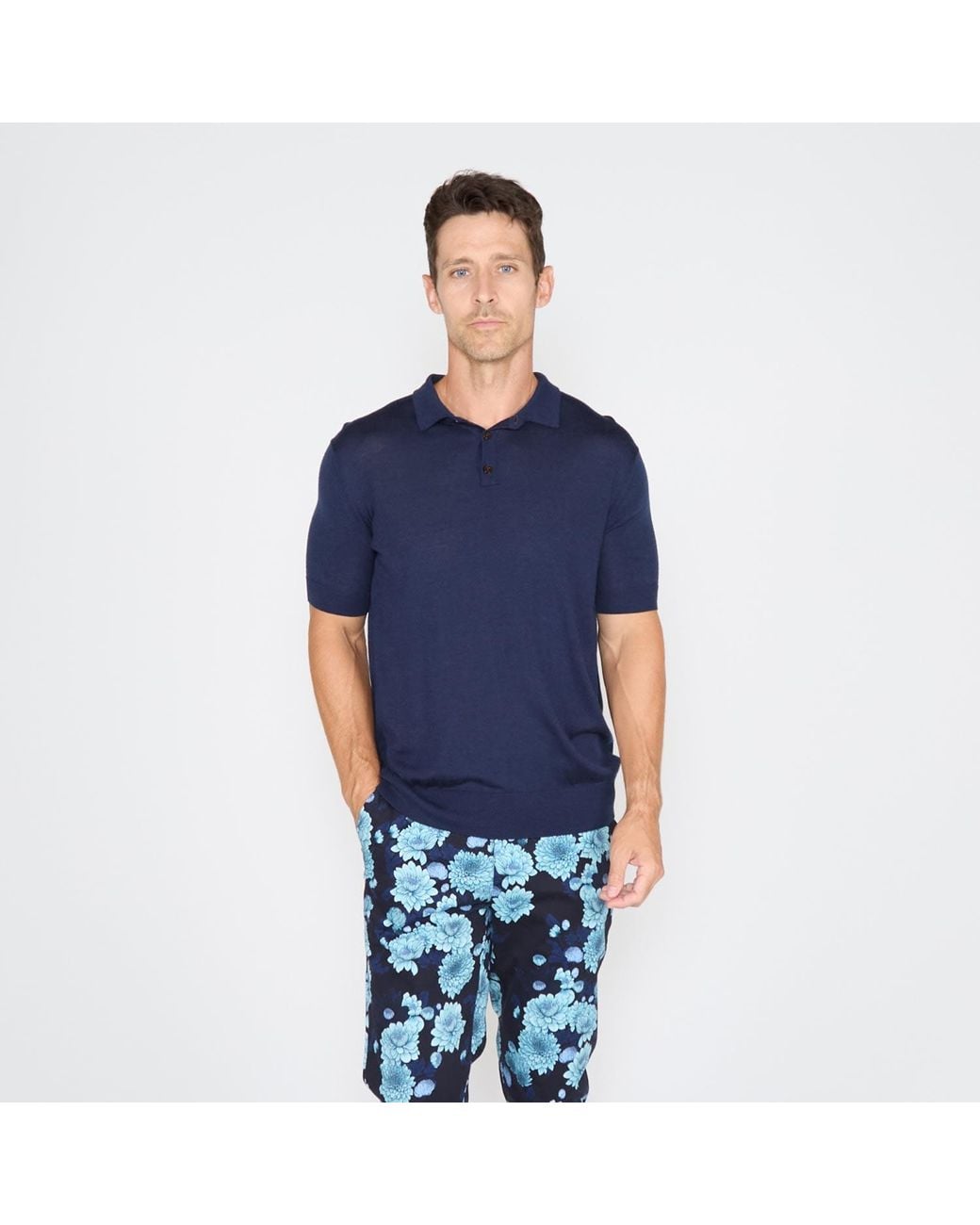 Lords of Harlech Blue Jack Serious Floral Pant for men