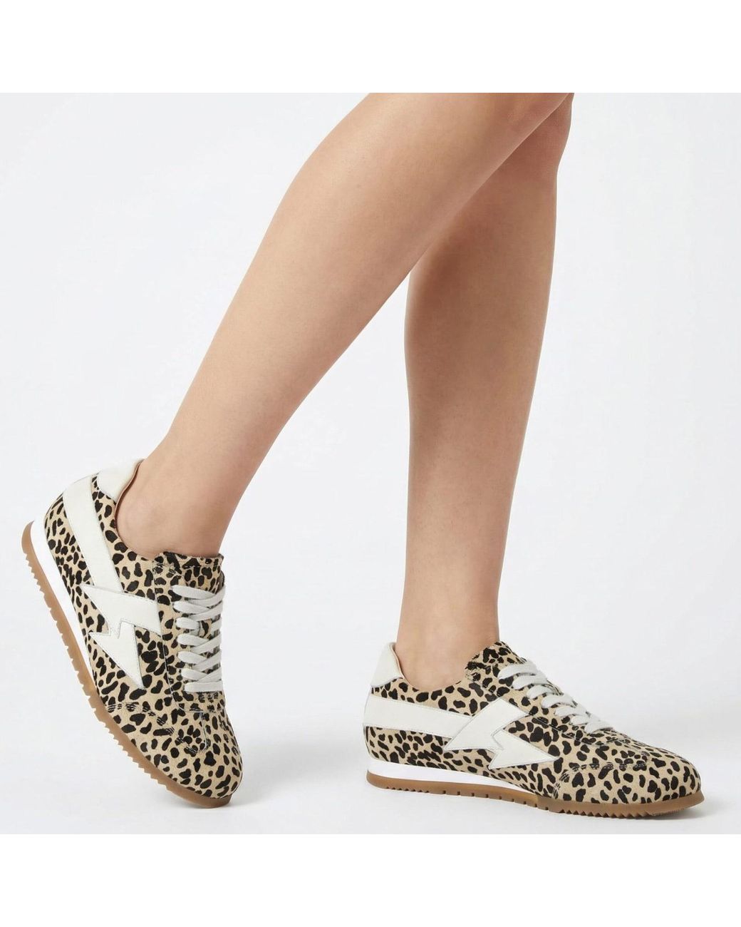 Terry De Havilland Black Neutrals Jogger Bolt Leopard Print Sneakers