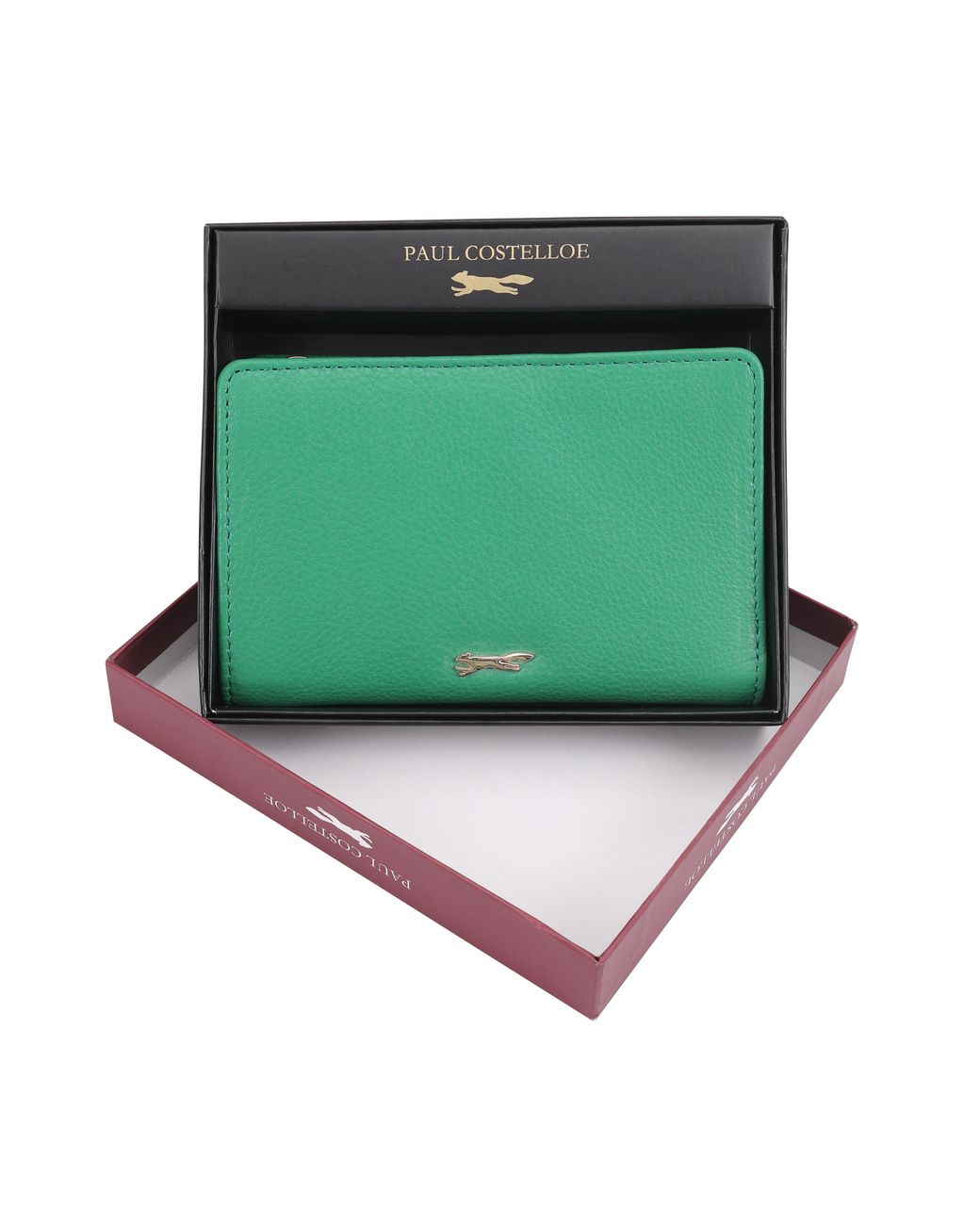 Paul Costelloe Green Solidago Leather Purse