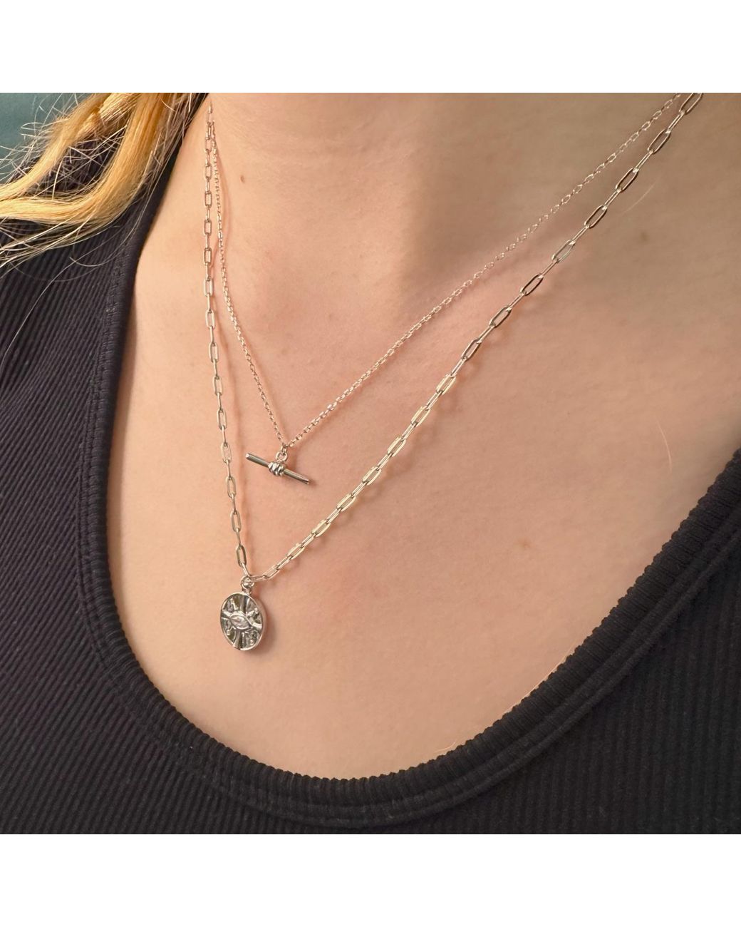 Clemence Wren Metallic Celestial Compass Pendant Necklace