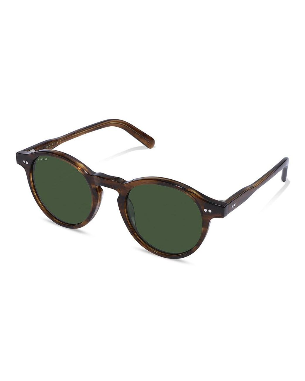 Cossimo Green Belize Redon Round Acetate Sunglasses for men