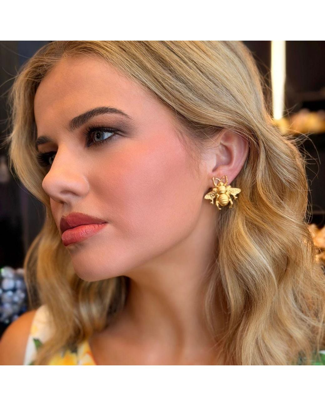 Stephanie Browne Australia Metallic Busy Bee Earrings