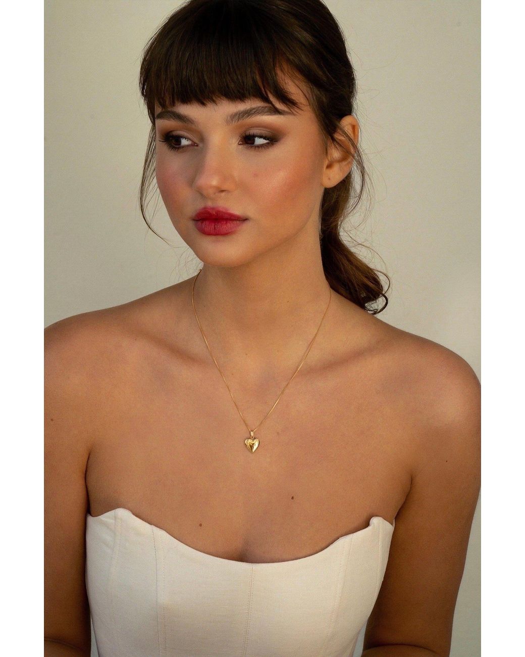 Katy Faye Metallic Mini Valentina Heart Locket