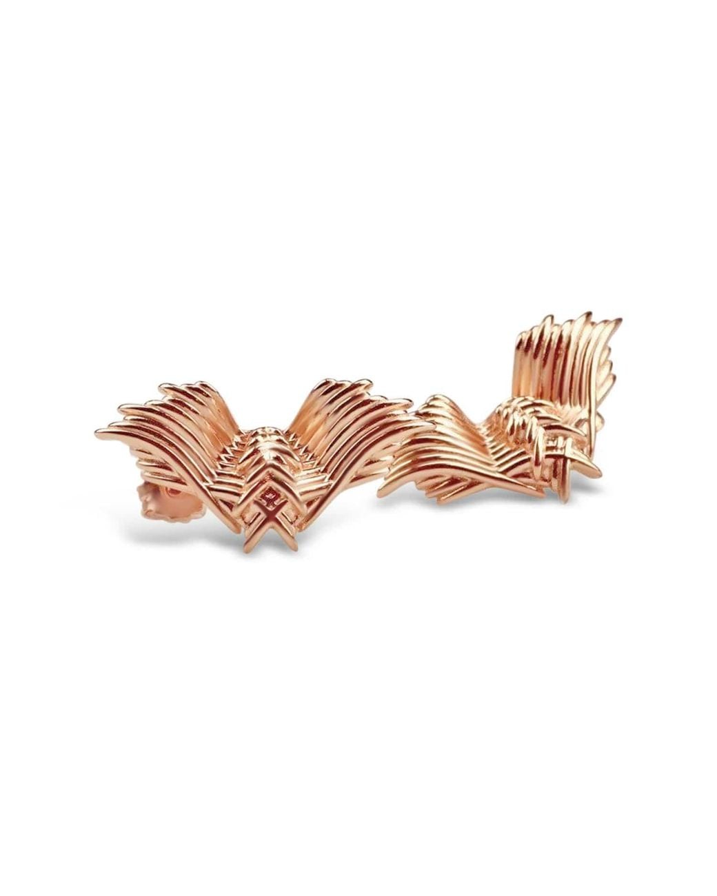 Bellus Domina Pink Plated Angel Wings Earrings