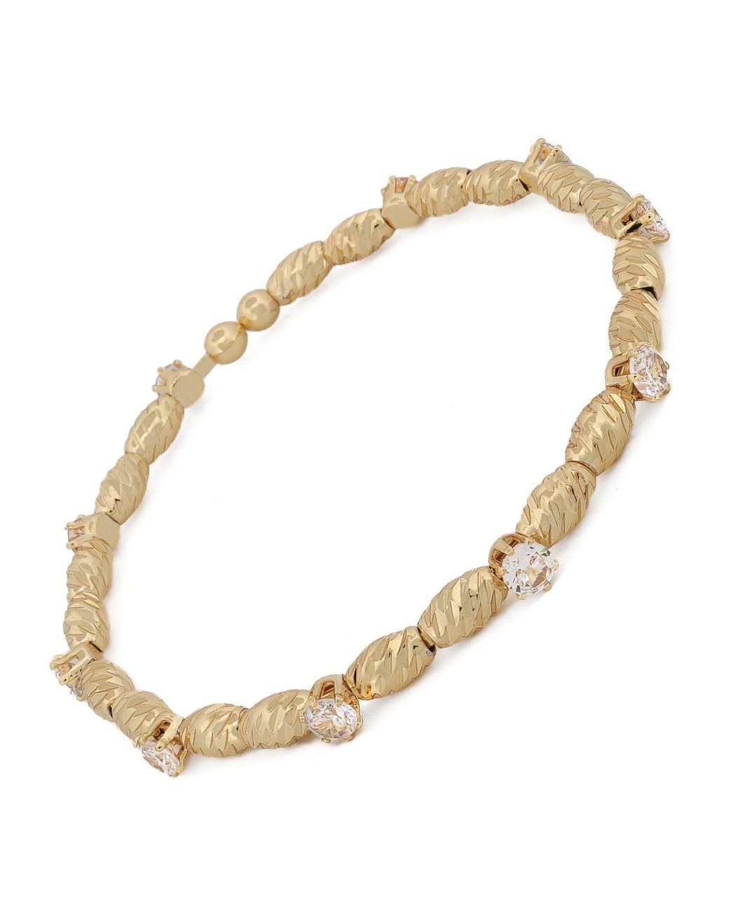 Ebru Jewelry Metallic Plated Adjustable Bangle Dainty Bracelet