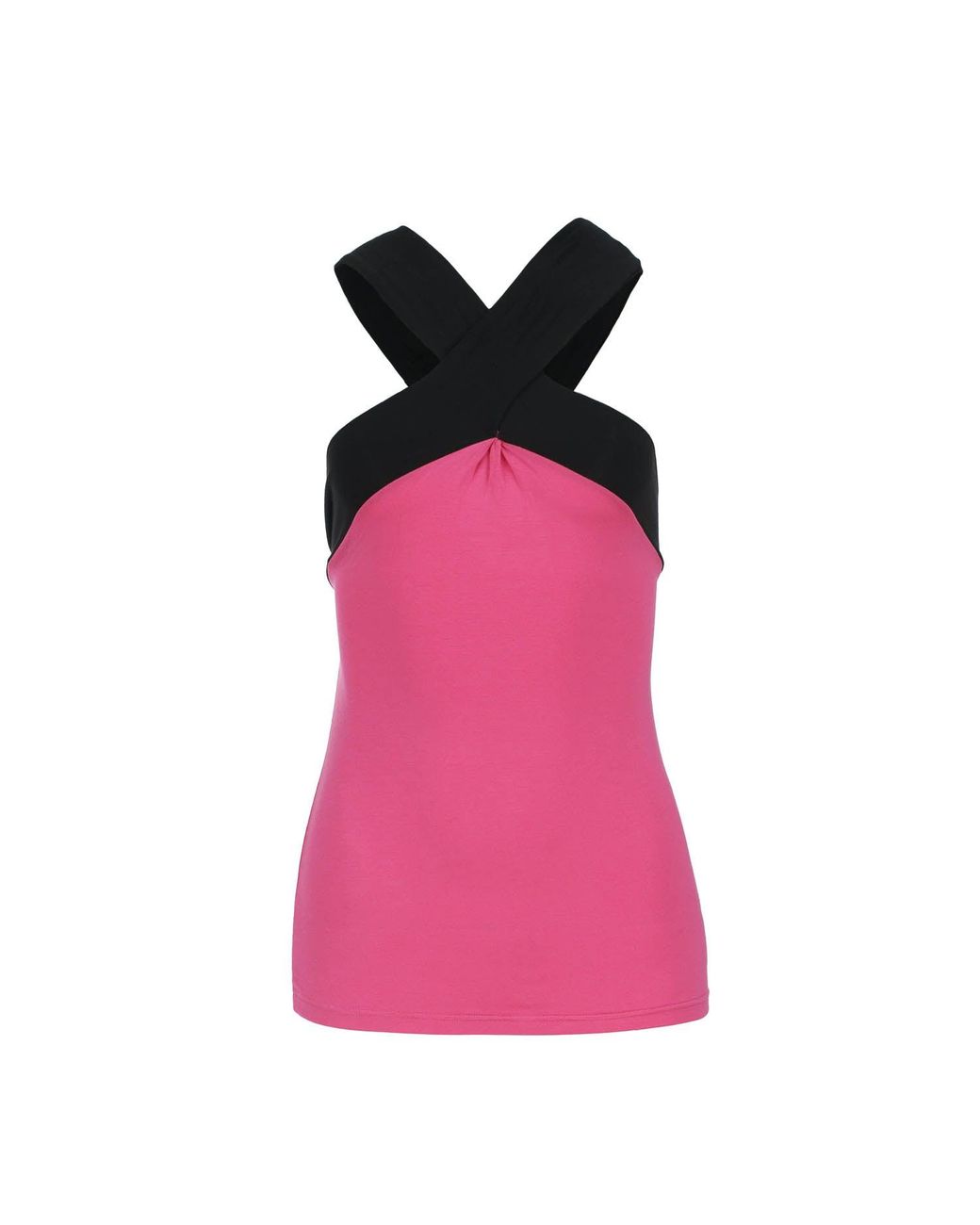 Conquista Pink Cross-Strap Micromodal Fitted Top