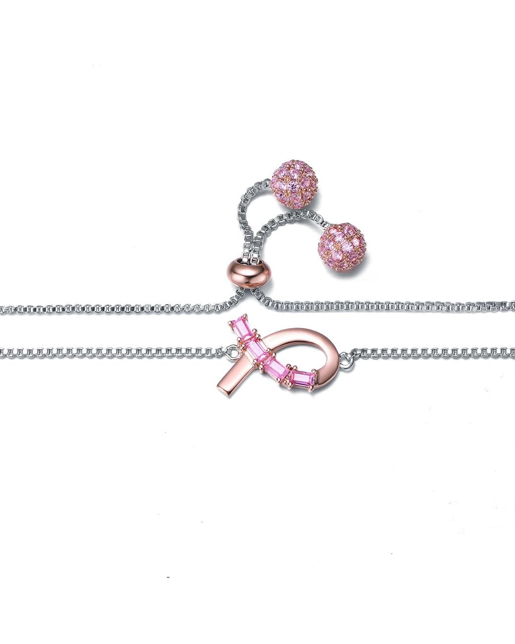 Genevive Jewelry Metallic Rachel Glauber Chic Teens-Young Adults Two Tone Infinity Love Adjustable Bracelet