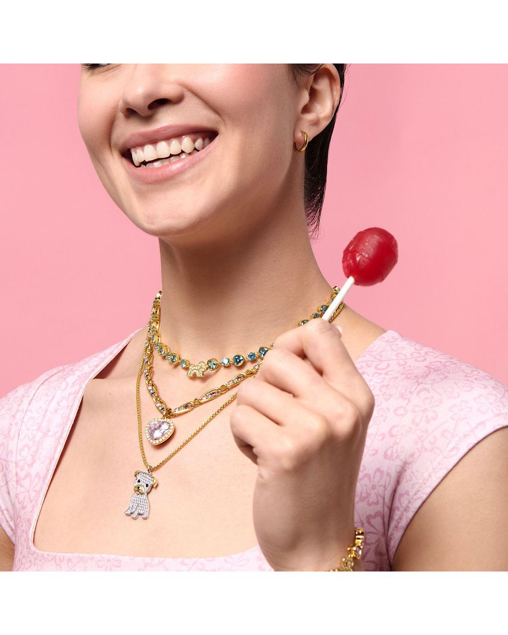 Cloud Haven Metallic Pit Bull Pendant Necklace