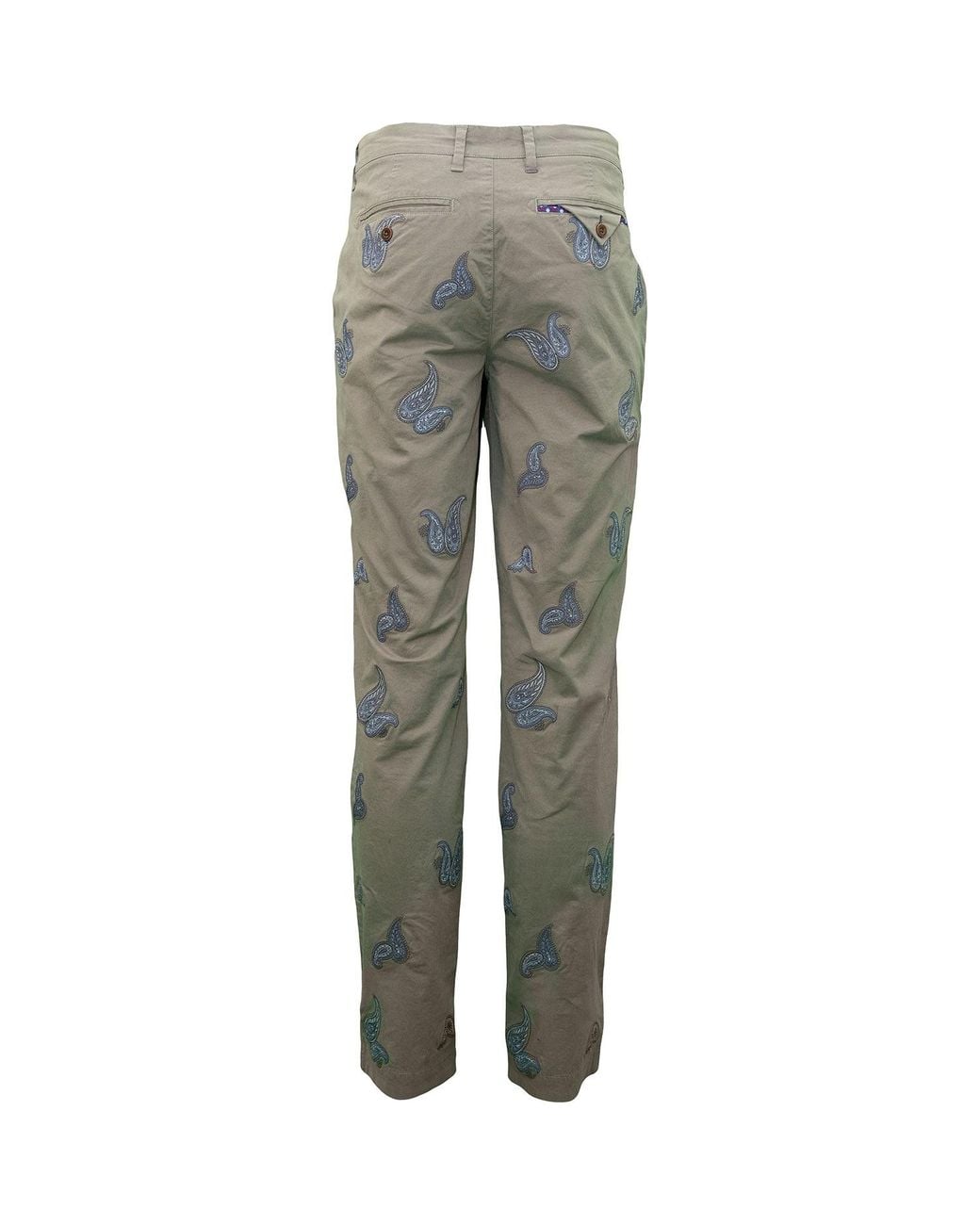 Lords of Harlech Gray Charles Embroidered Paisley Pant for men