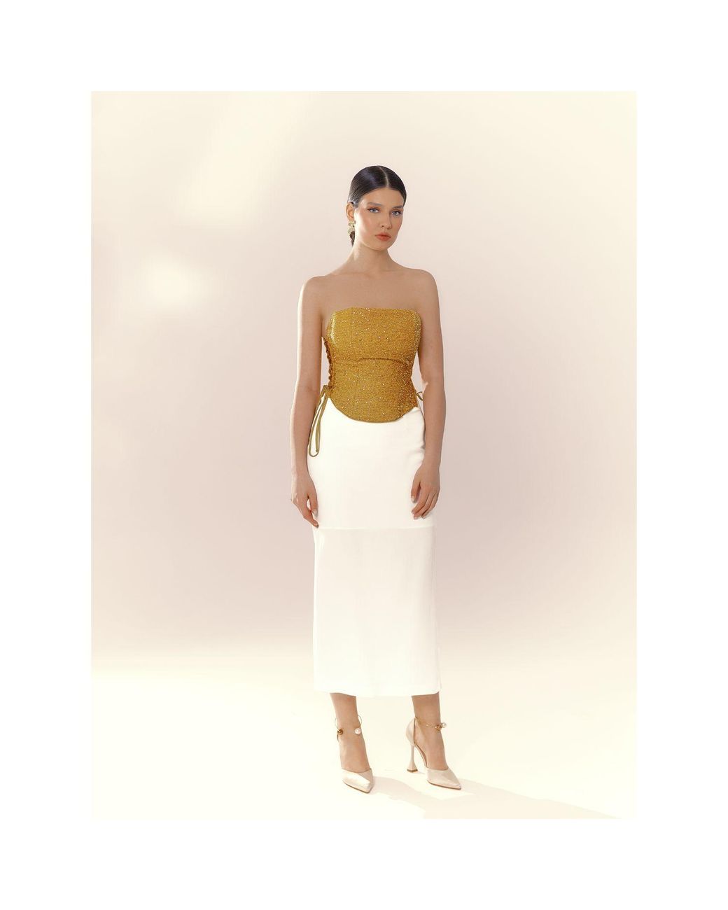 Elsava Metallic Lina Sequin Corset