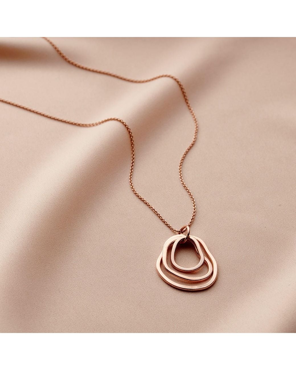 Posh Totty Designs Metallic Rose Gold Plated Fine Organic Family Necklace