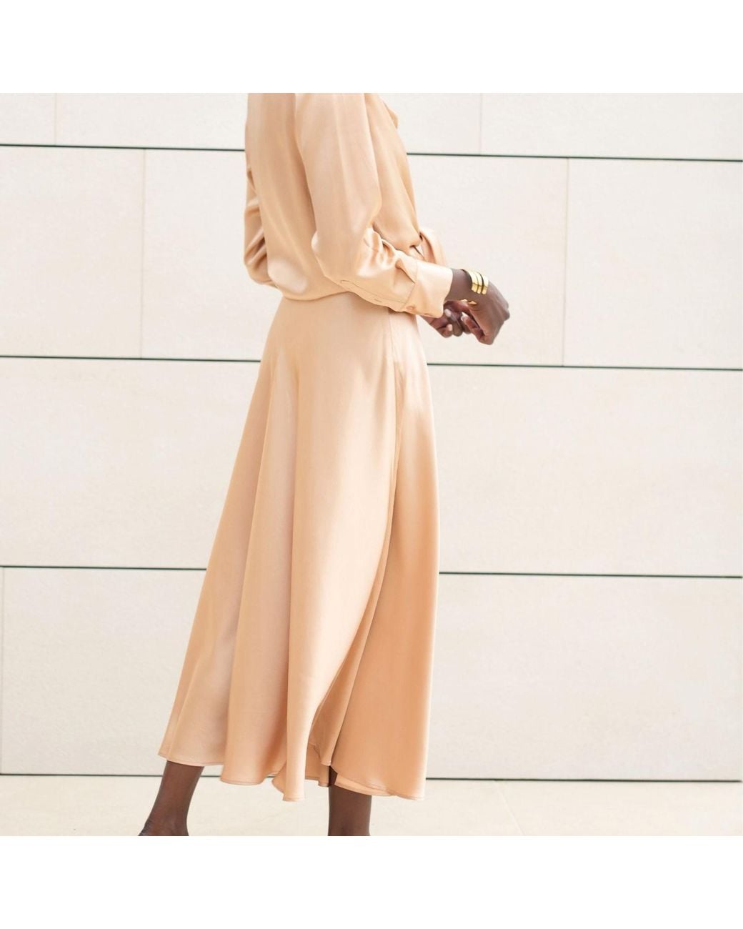 Bel Cashmere Pink Victoria Silk Skirt
