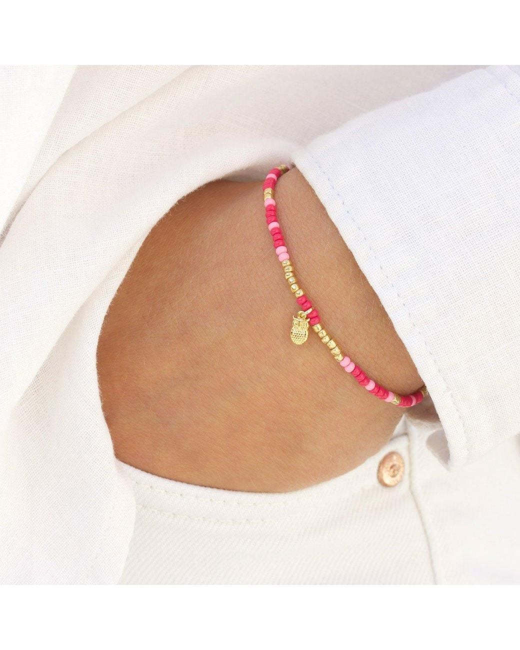 With Love Darling Metallic Wisdom Beaded Bracelet