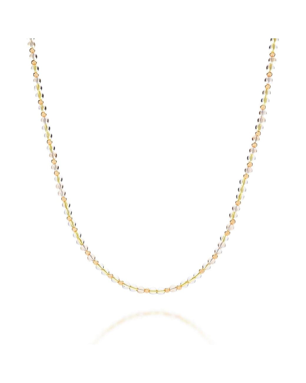 Nellou Jewellery Metallic Jewel Bead November Birthstone Necklace Plated Sterling