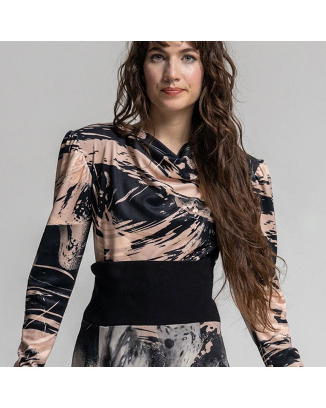 ARTISTA Multicolor Amber Velvet Top
