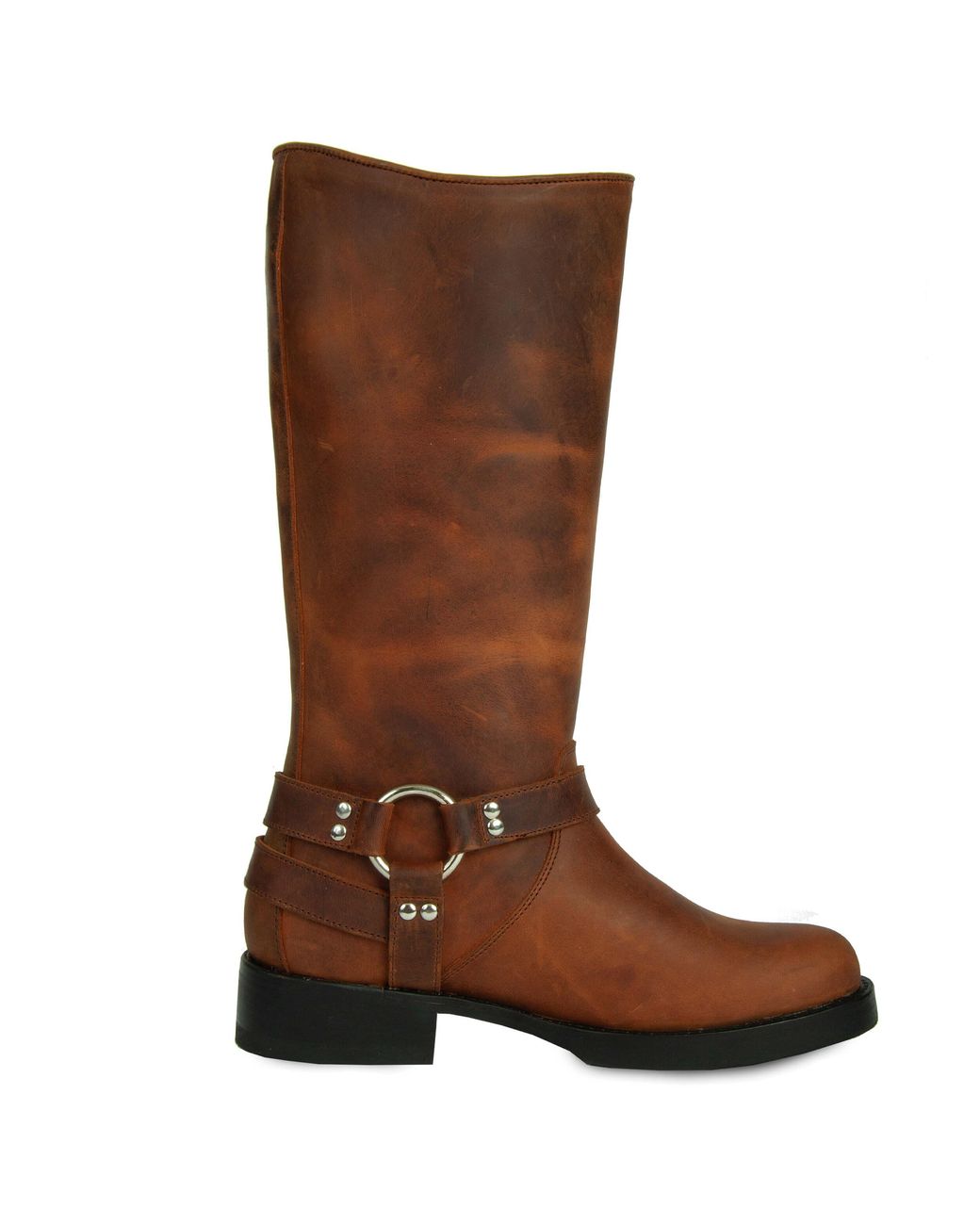 Urbnkicks Brown Tall Biker Distressed Boots