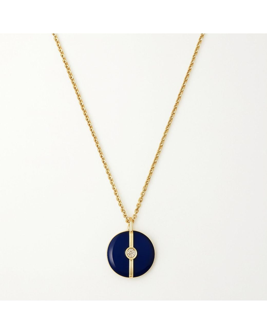 Ecce | Artisan Diamonds White Enamelled Mini Diamond Buttons 14K Solid Necklace