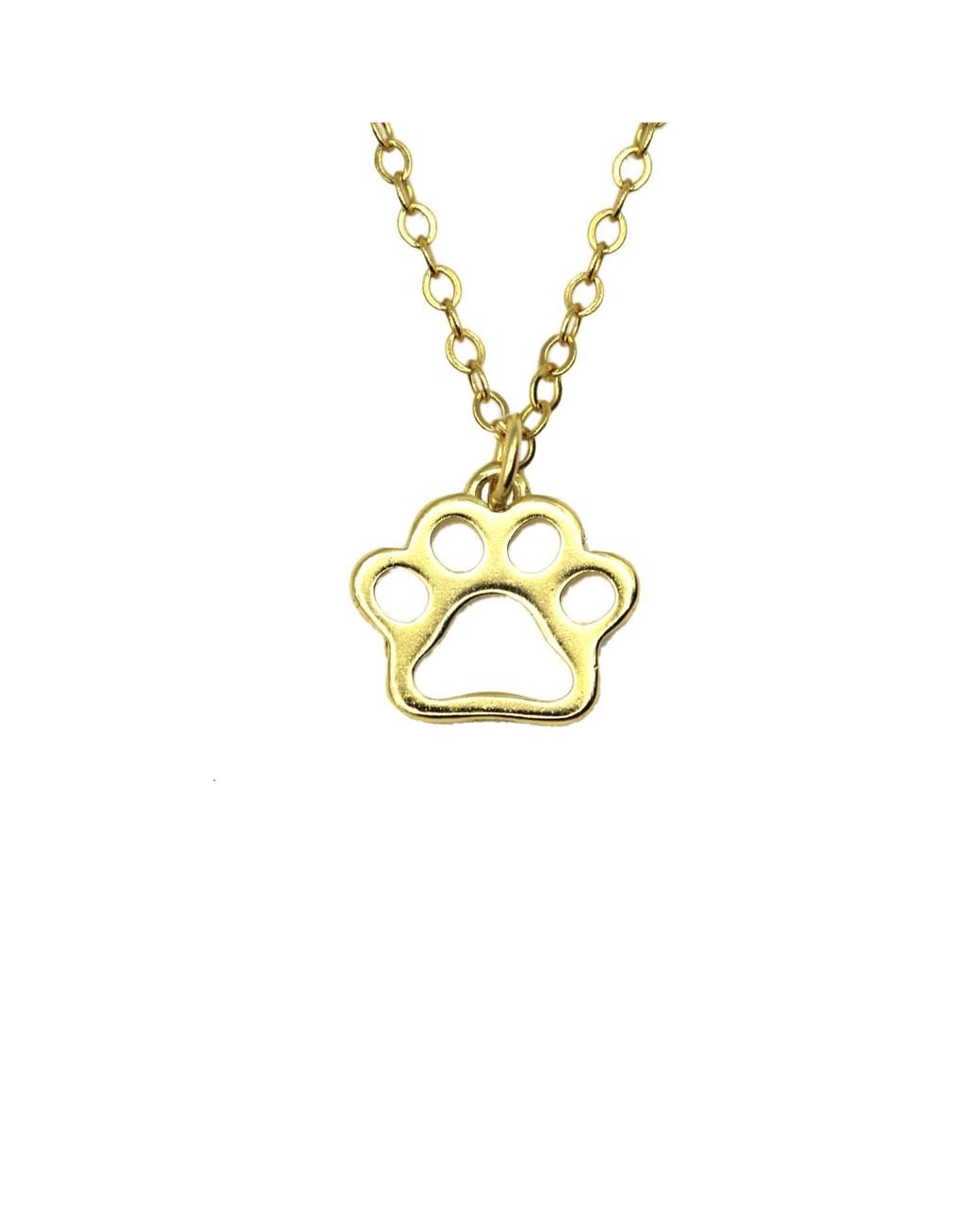 VicStoneNYC Fine Jewelry Metallic Cute Dog Paw Necklace